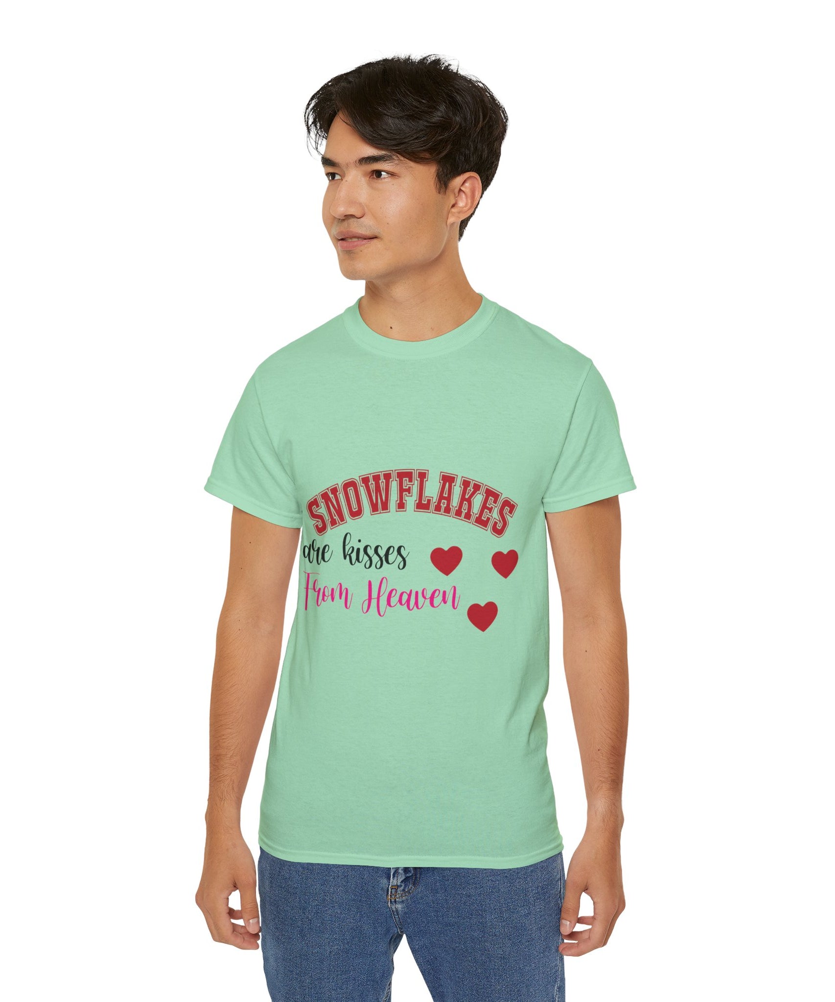 Snowflakes & Hearts Christmas T-Shirt | Gallory Hive
