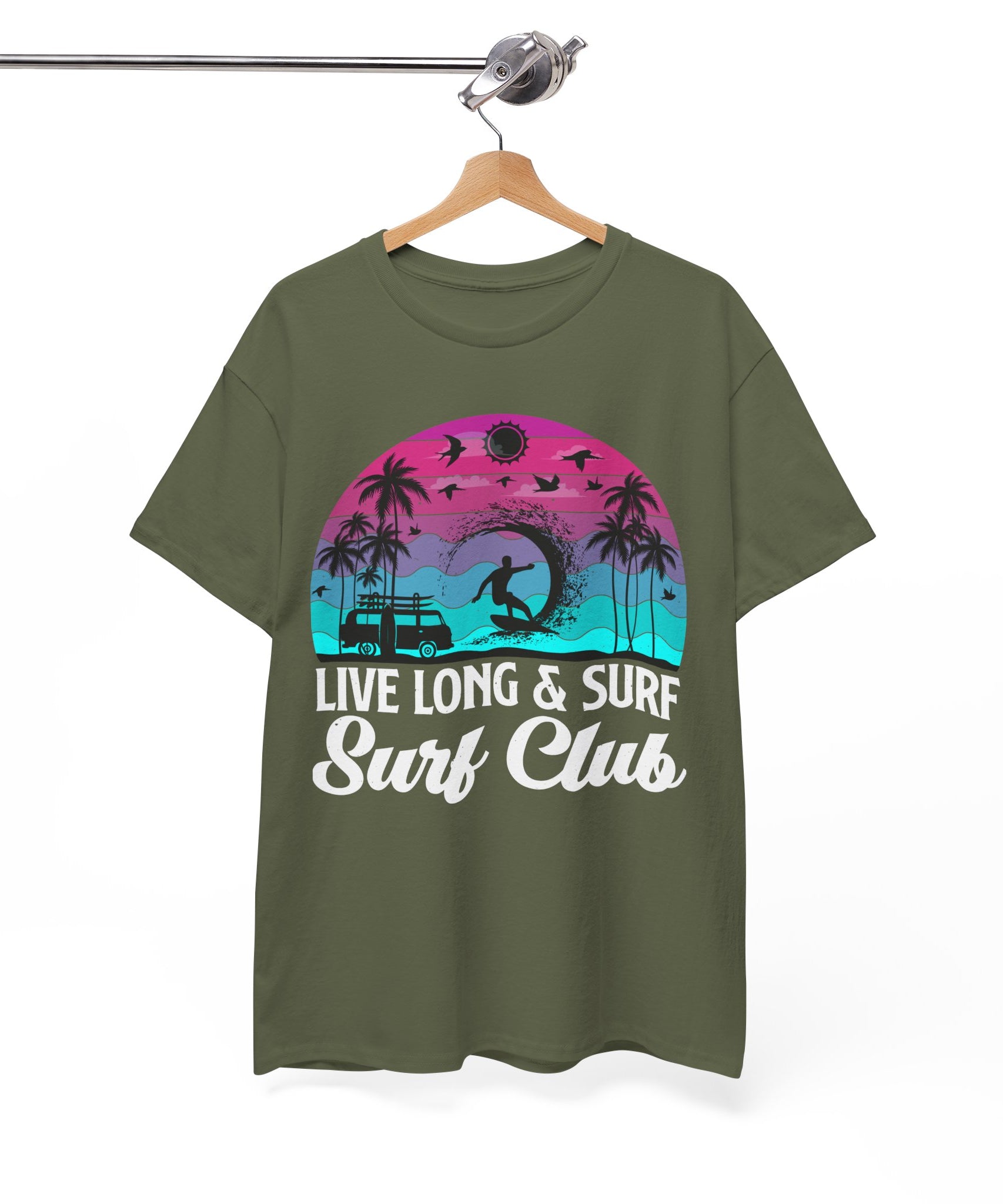 Surf Club Beach Sunset T-Shirt | Gallory Hive