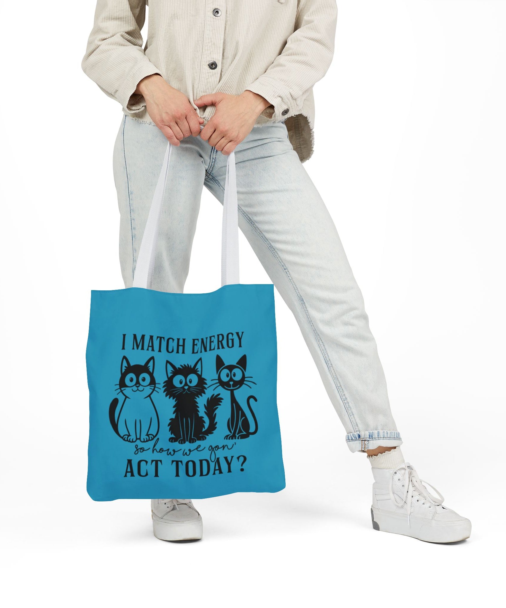 Cute Turquoise Canvas Tote – Reusable Bag