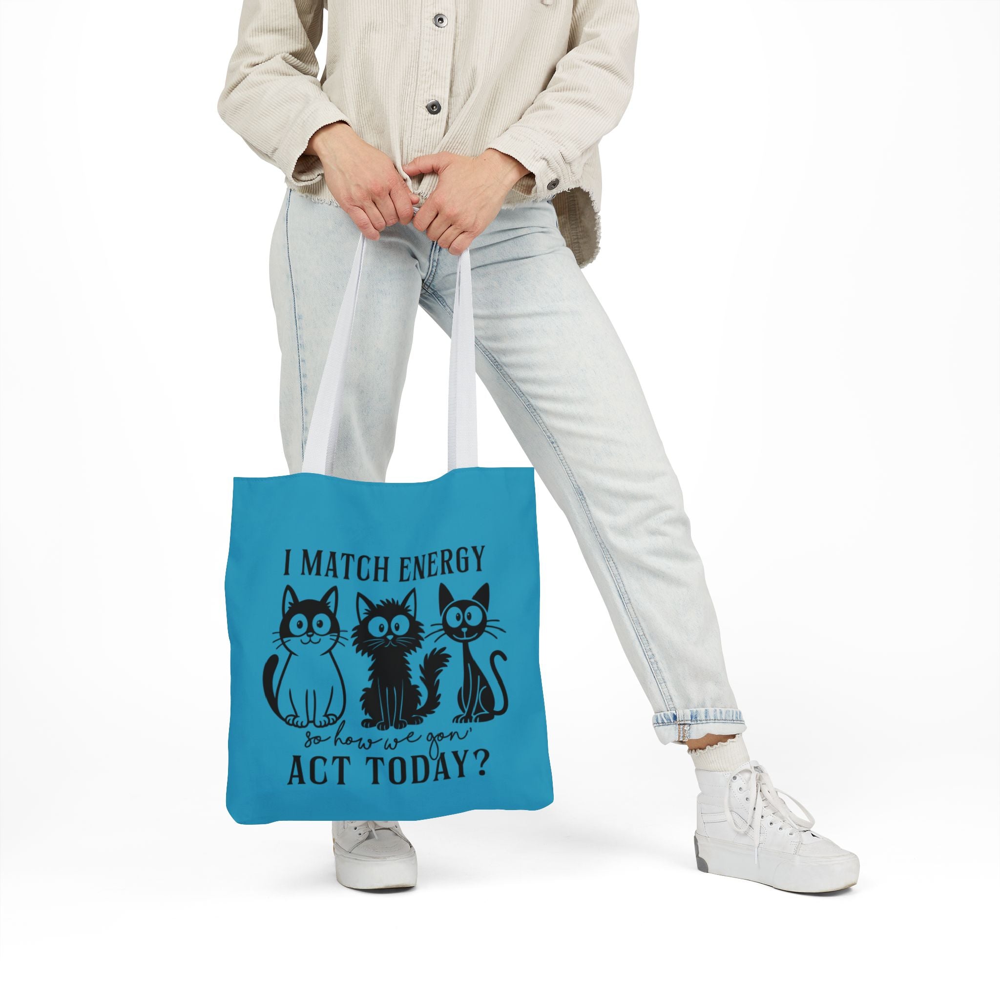 Cute Turquoise Canvas Tote – Reusable Bag