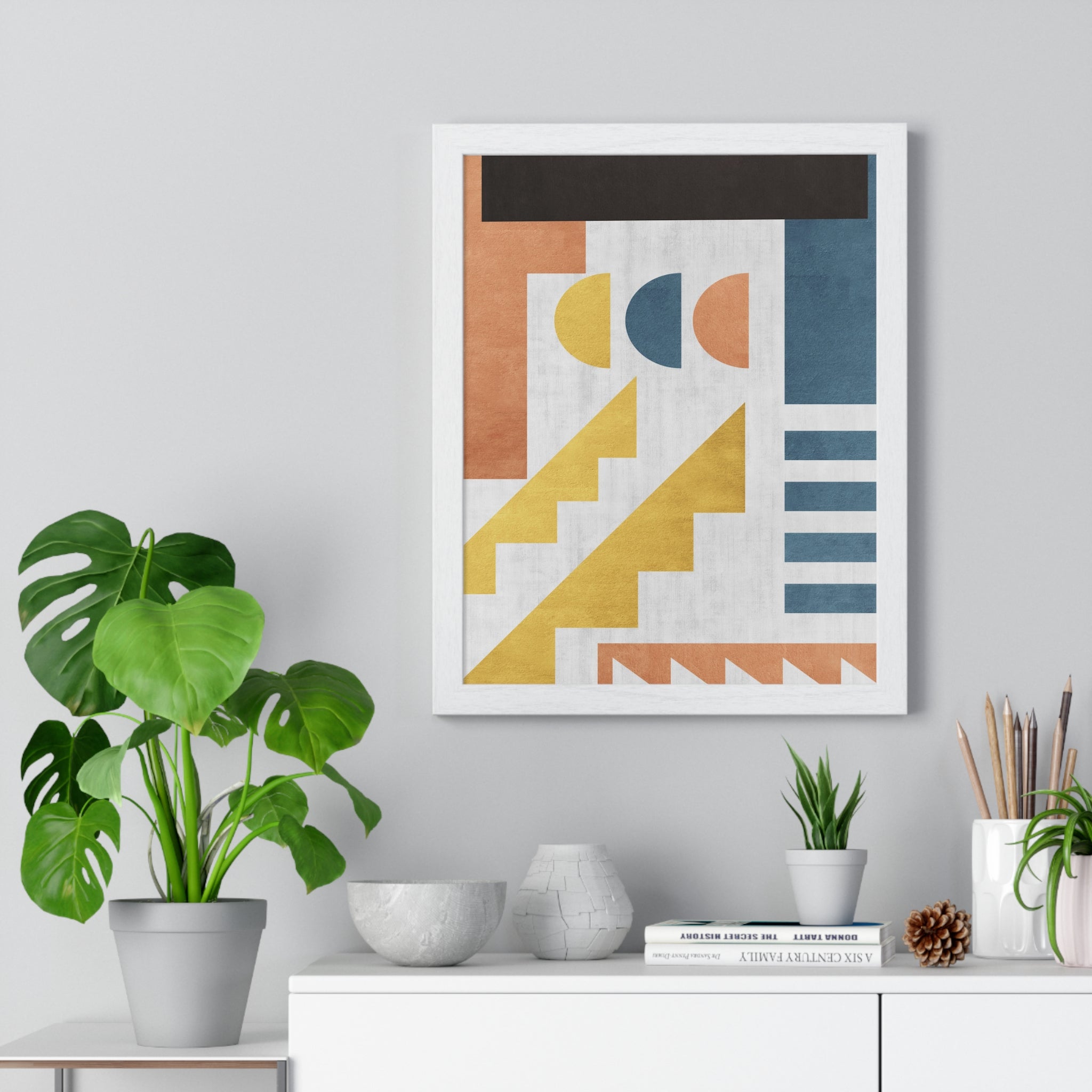 Modern Abstract Carpet Texture Art Prints in Wooden Frames with Premium Museum-Grade Matte Paper