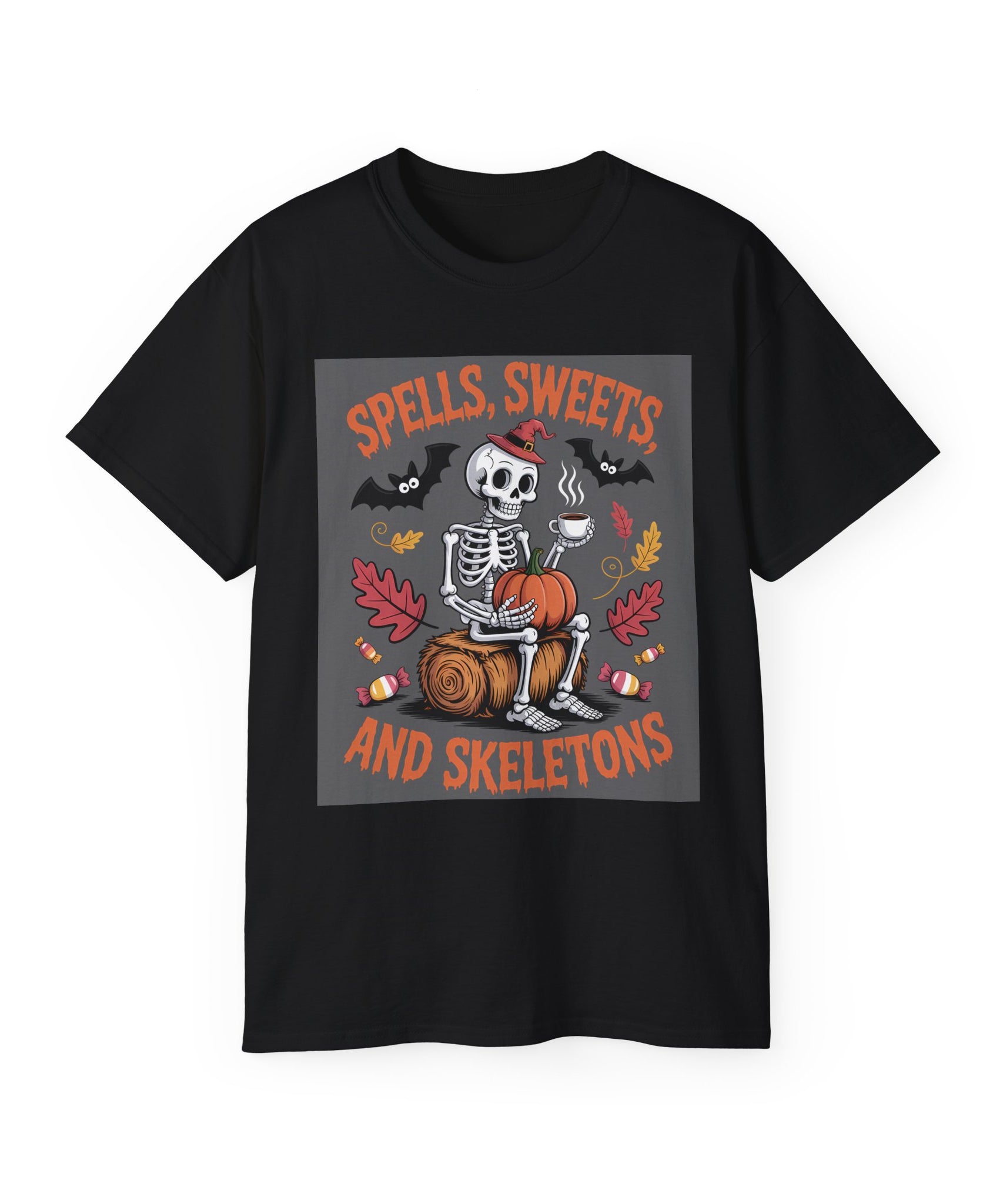 Cute Skeleton Witch Halloween T-Shirt