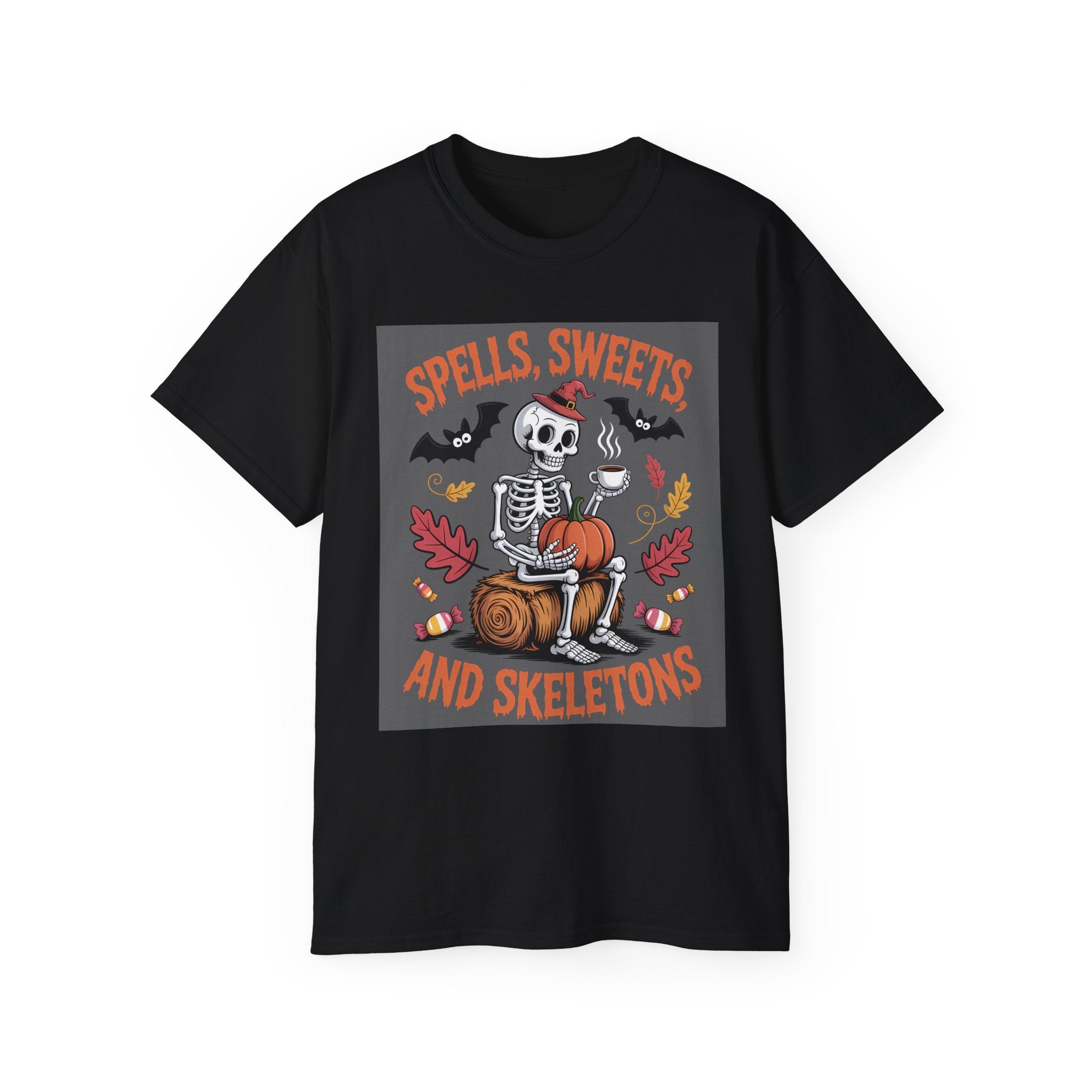 Cute Skeleton Witch Halloween T-Shirt