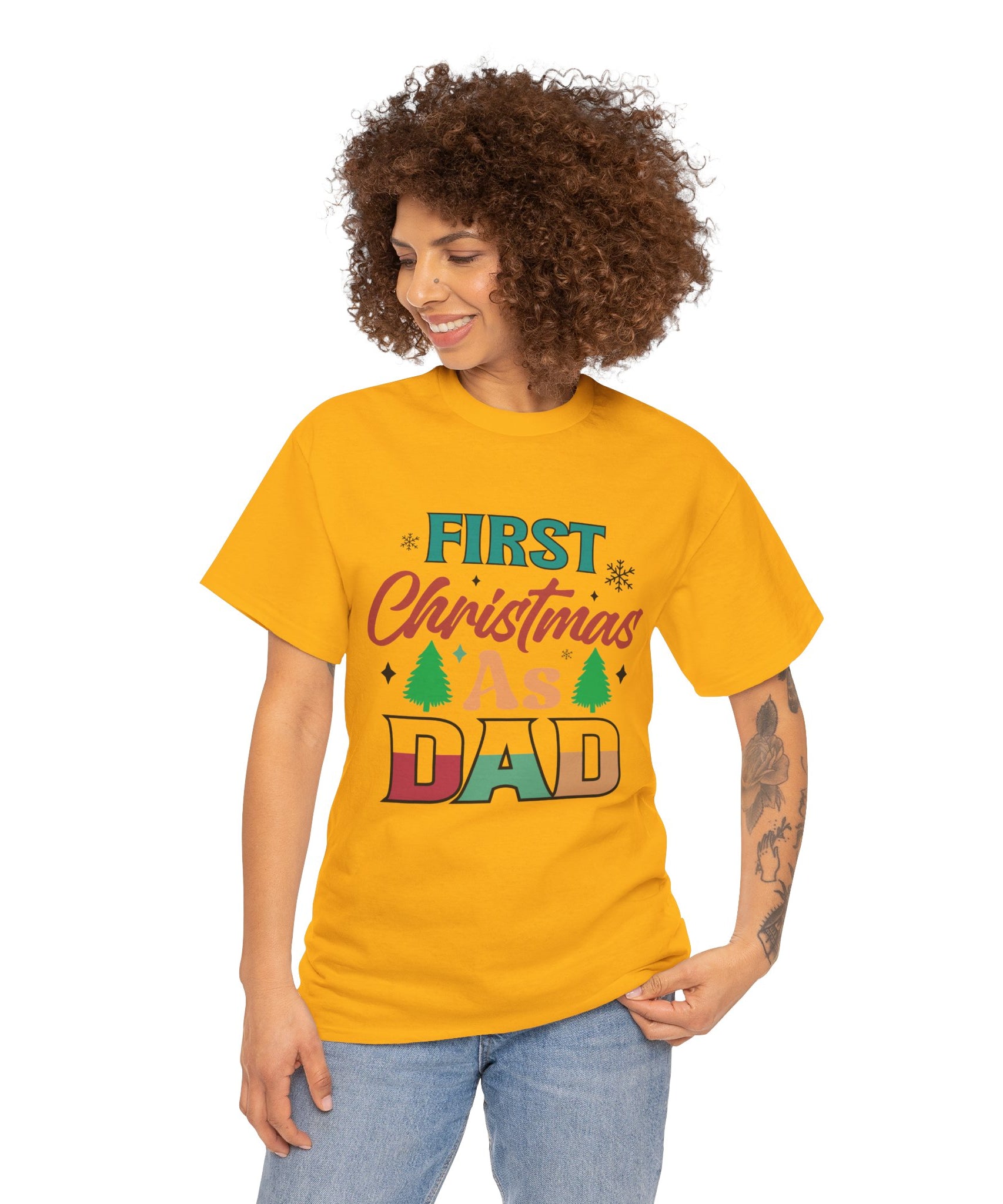 First Christmas as Dad T-Shirt | Gallory Hive