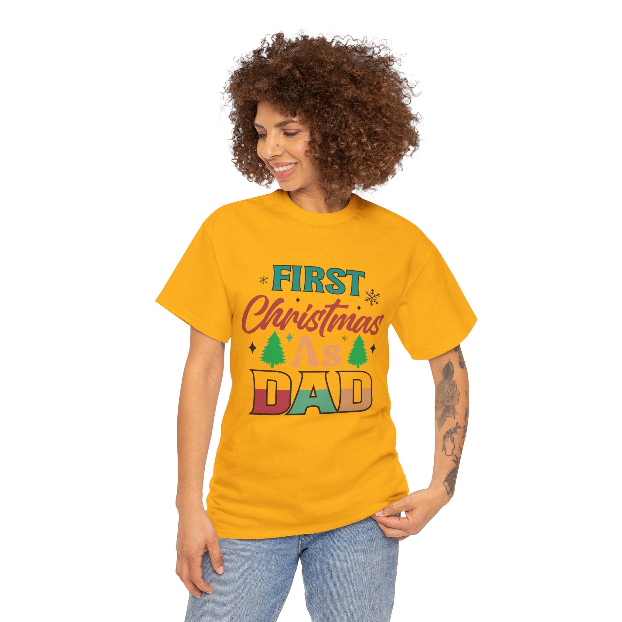 First Christmas as Dad T-Shirt | Gallory Hive
