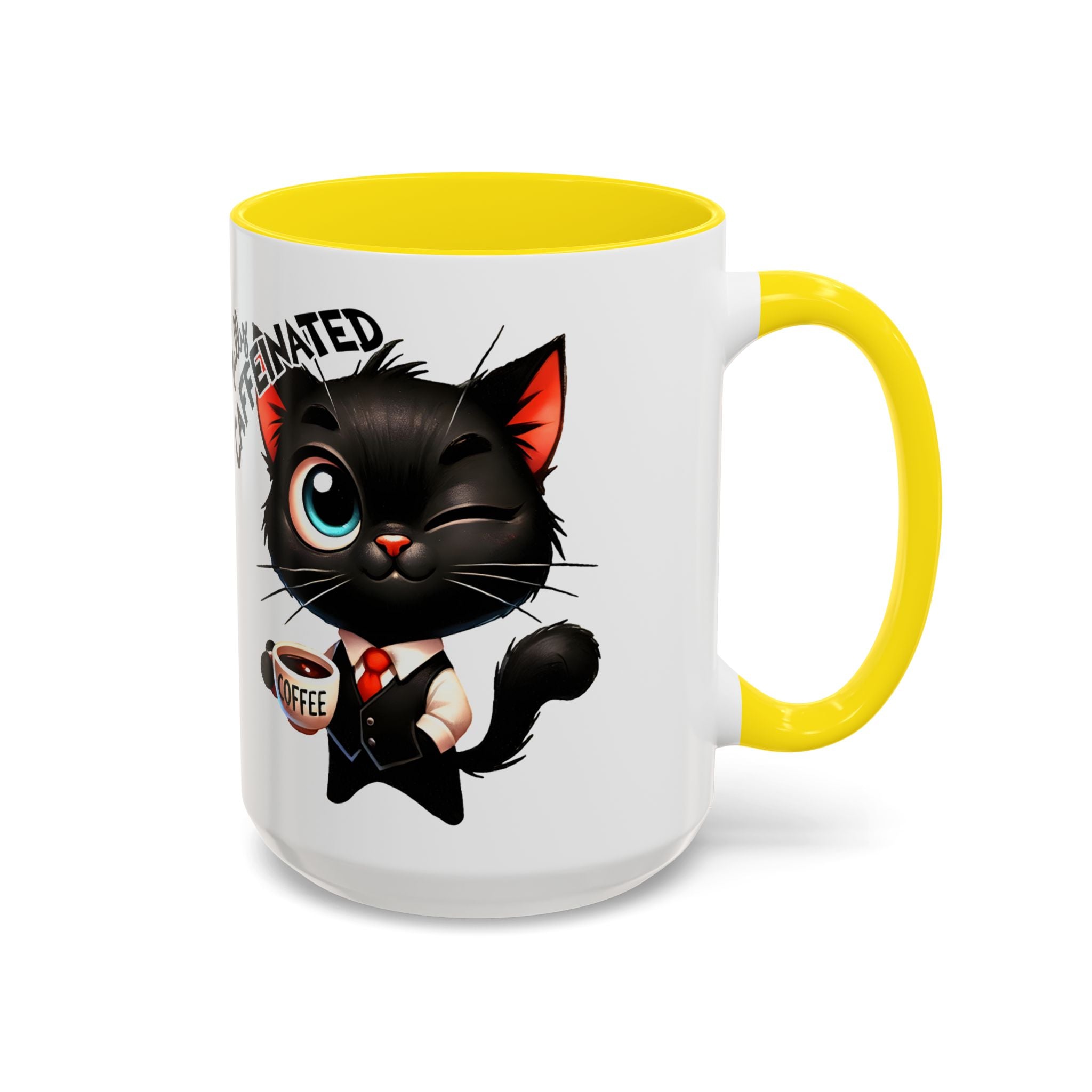 Cute Black Cat Accent Coffee Mug  Gallory Hive
