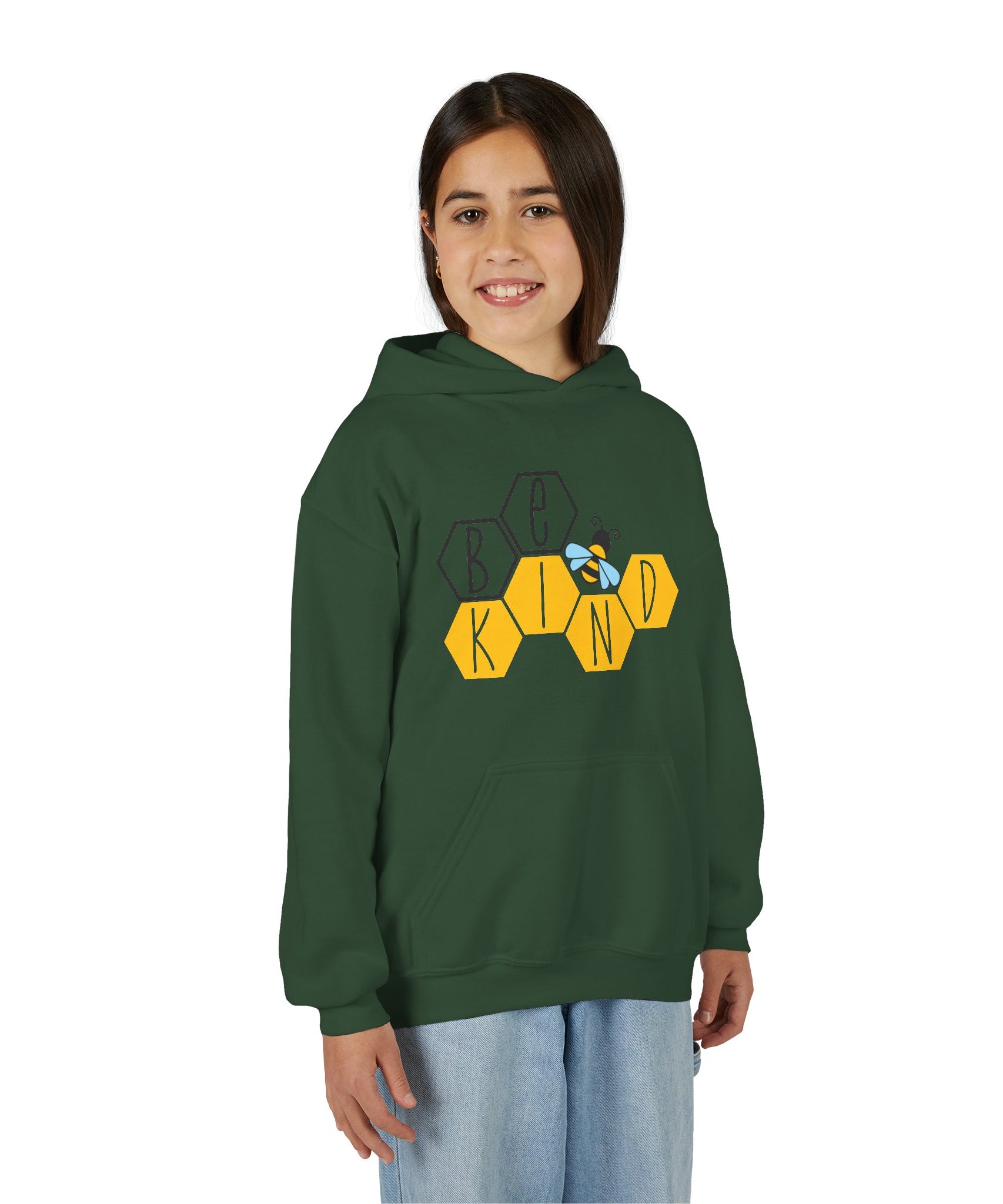 Unisex Kids Hoodie – Bee Kind & Cozy