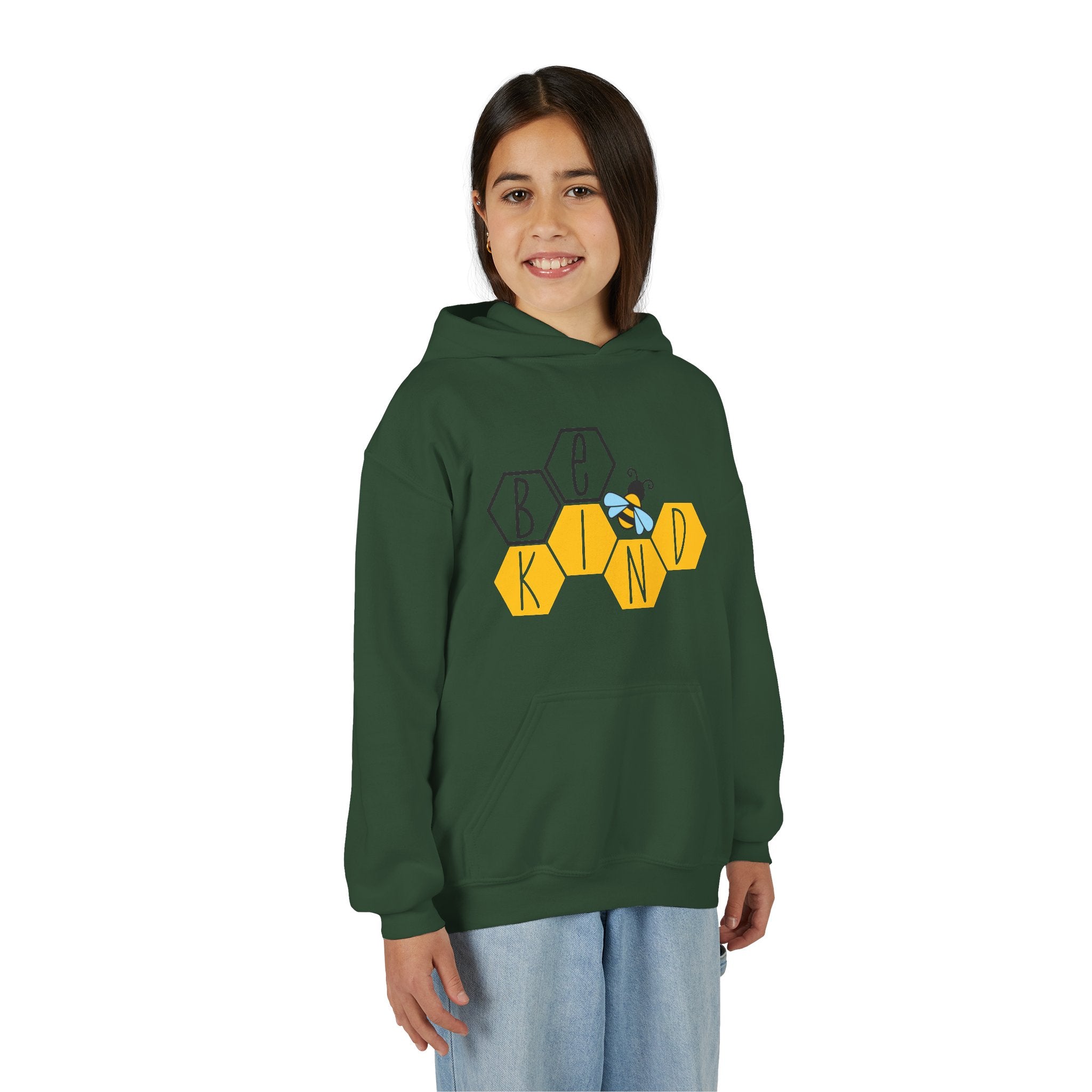 Unisex Kids Hoodie – Bee Kind & Cozy
