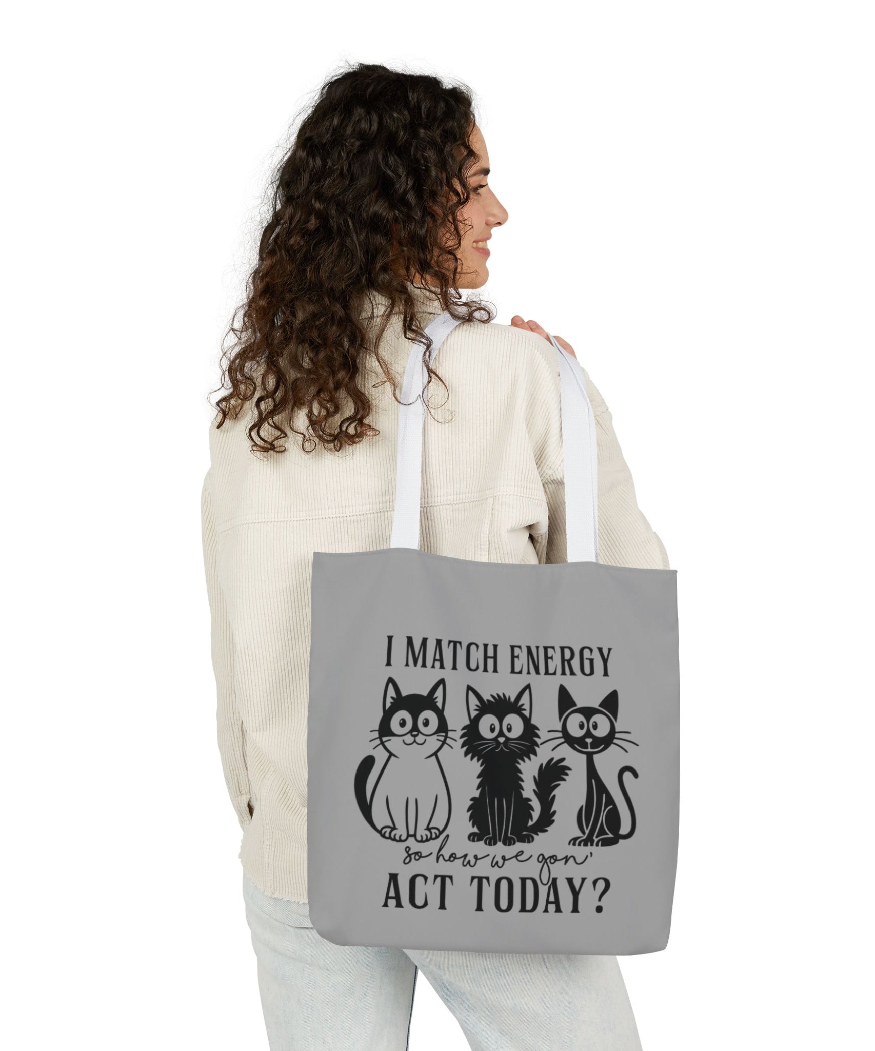 Gift for Cat Lovers – Light Grey Tote Bag