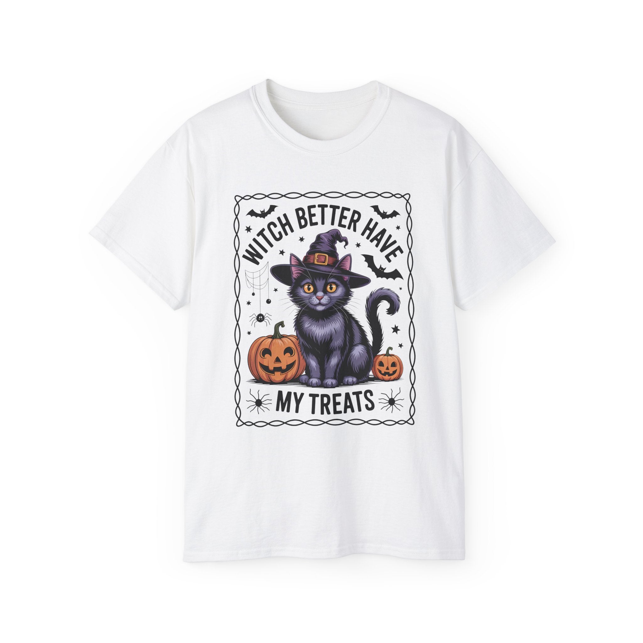Spooky Witch Cat Tee - Halloween Season Wear | Gallory Hive