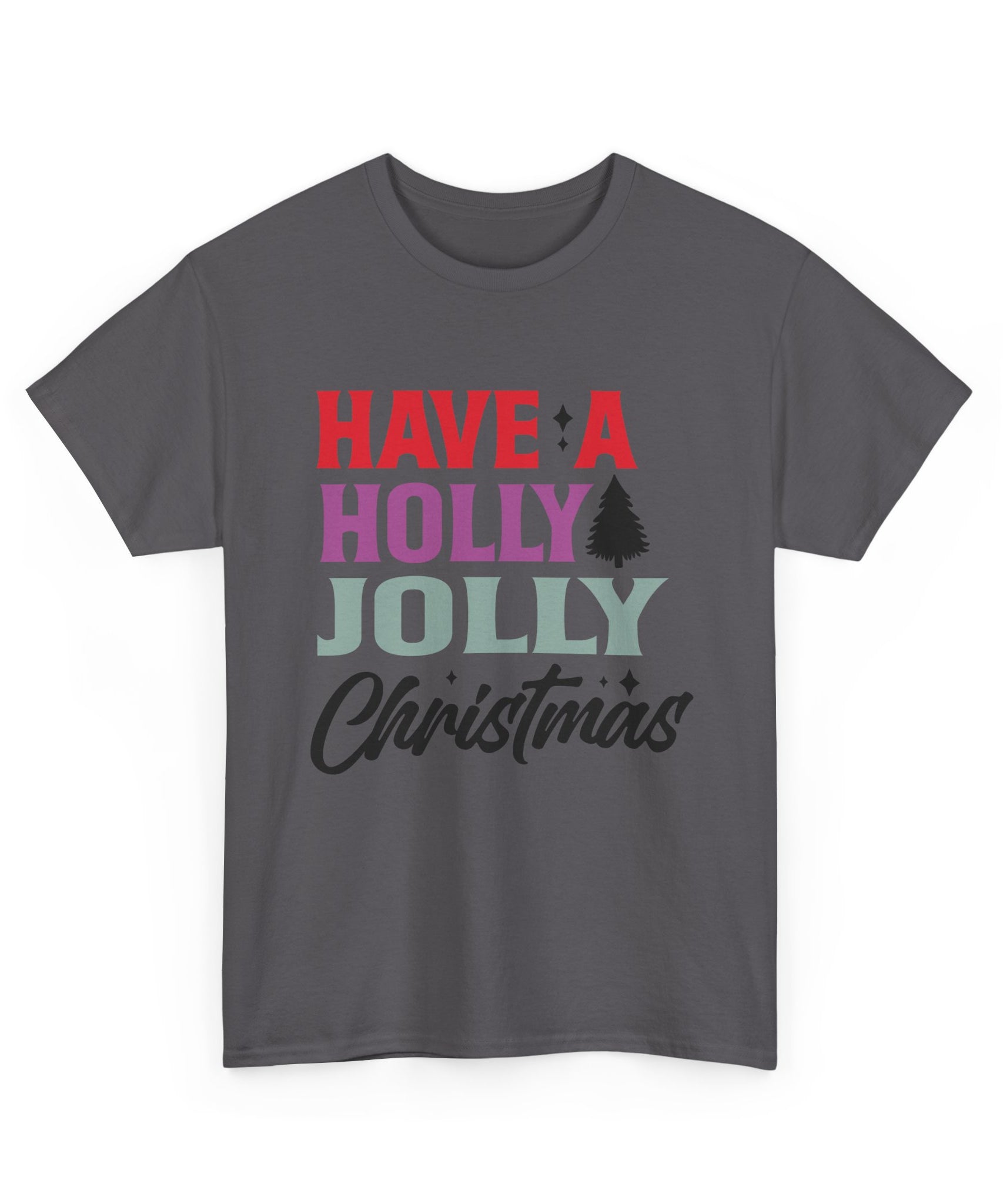 Festive Holly Jolly Christmas Graphic Tee | Gallory Hive