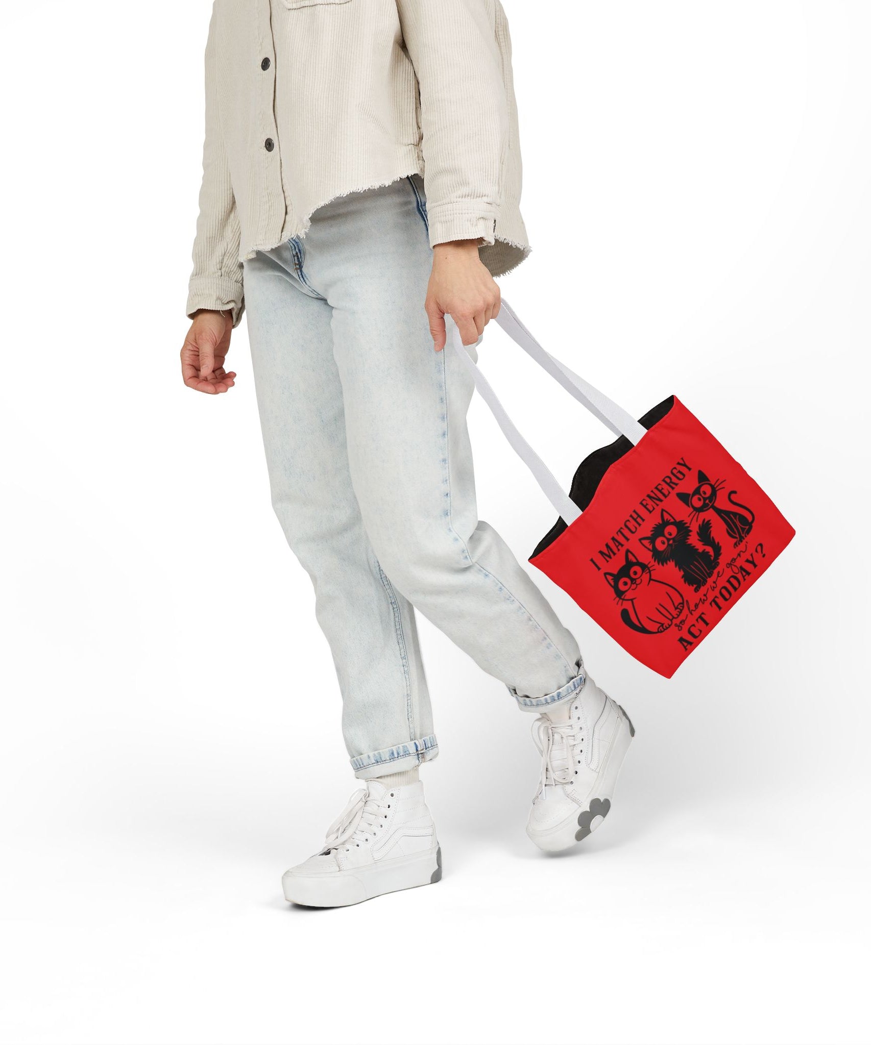 Cute Red Canvas Tote – Reusable Bag