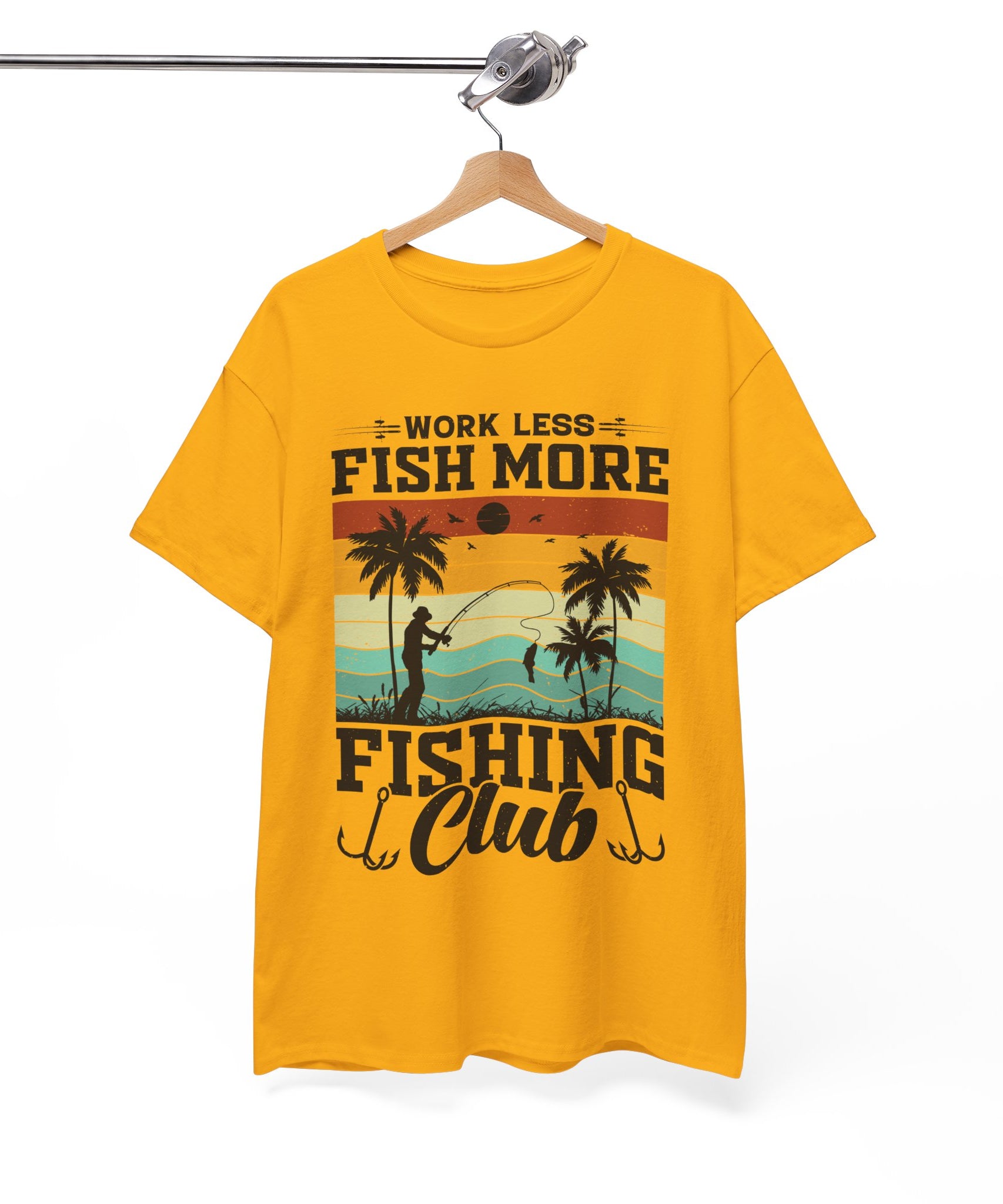 Retro Fisherman Sunset T-Shirt | Gallory Hive