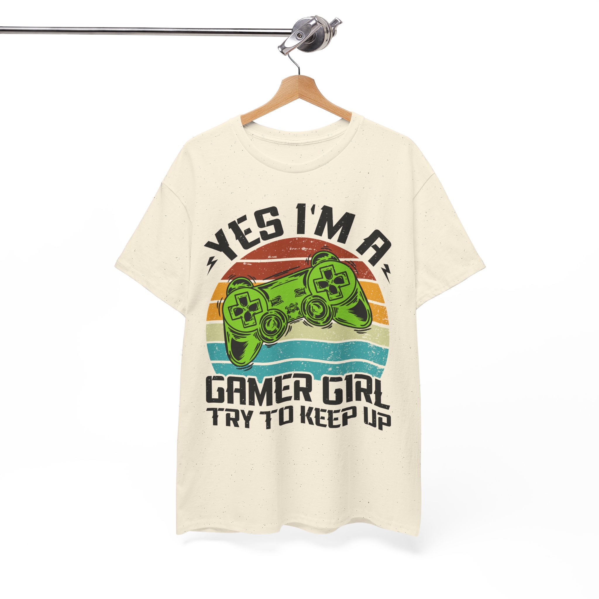 Retro Gamer Girl Tee - Gaming Vibes