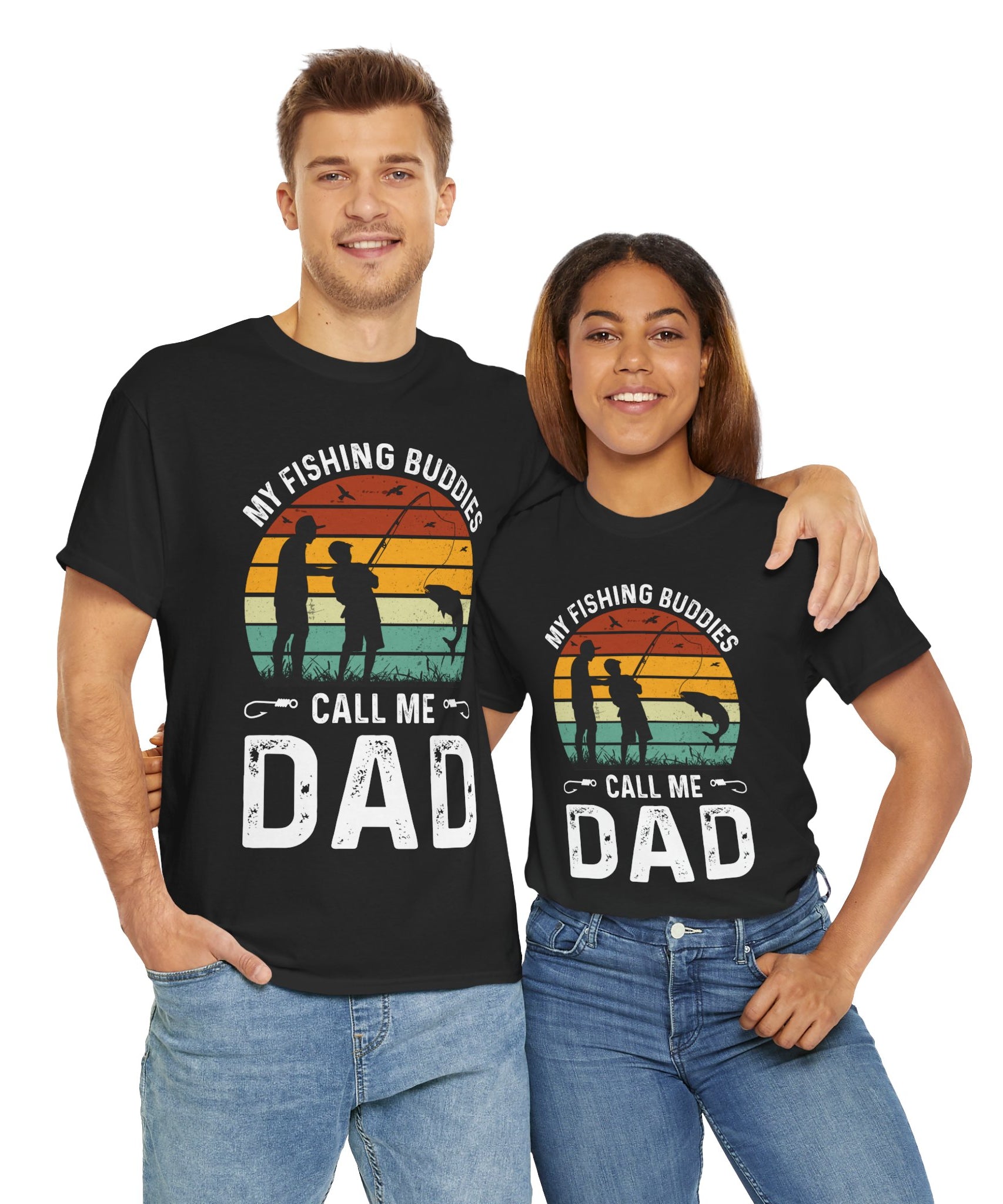 Vintage Dad & Kid Fishing Shirt