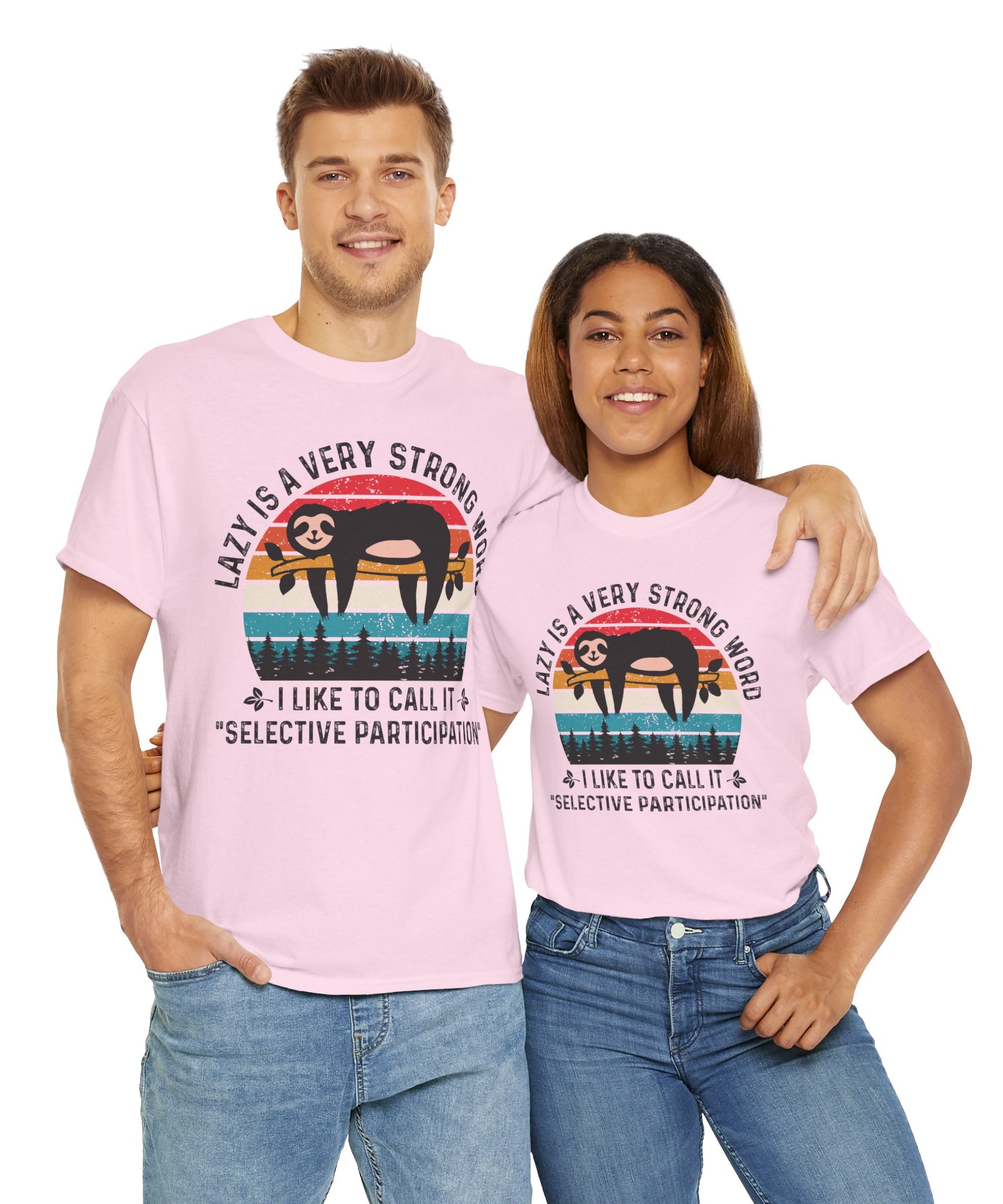 Sloth Hiking Team Retro Sunset Tee