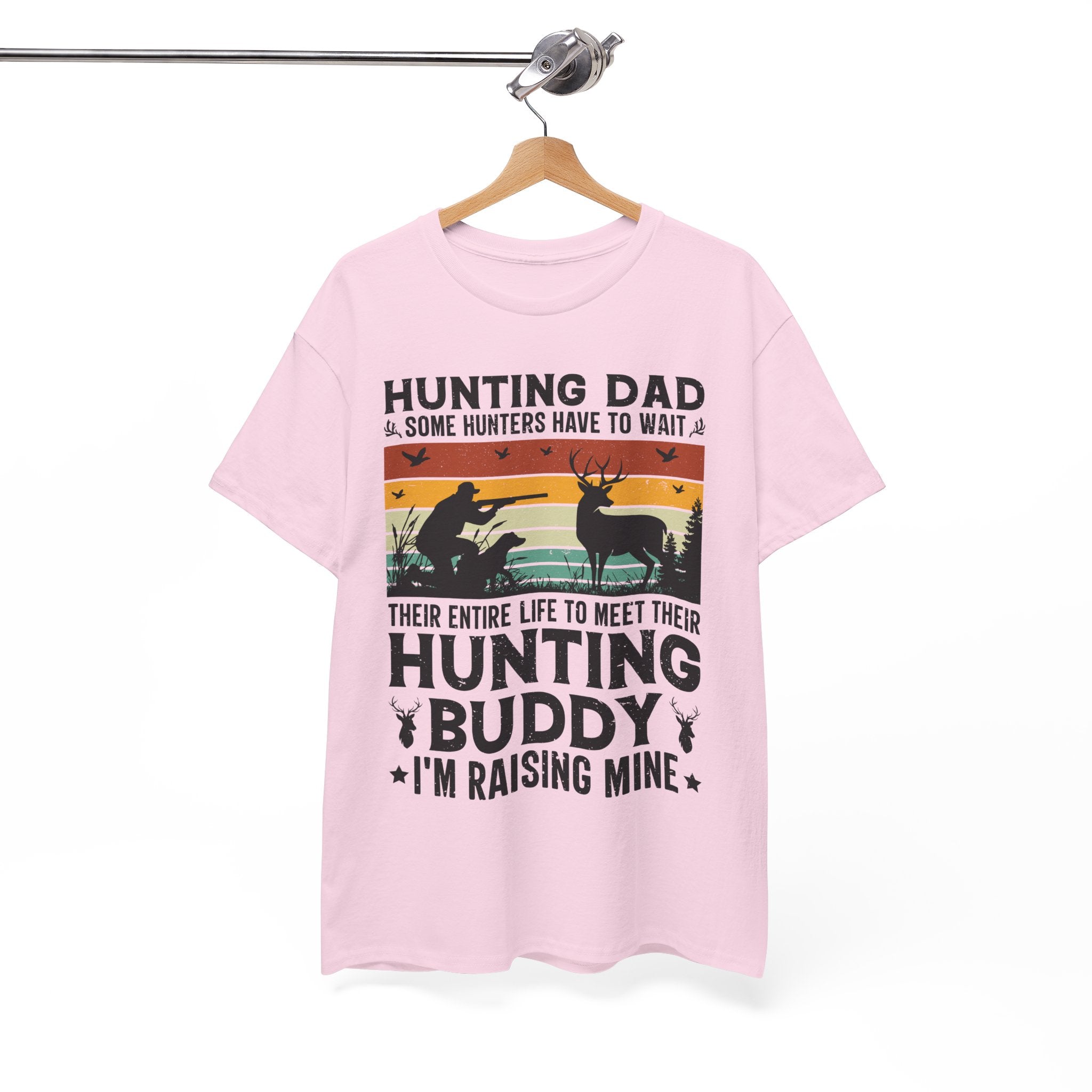 Retro Hunter Tee – Dog, Deer & Rifle Scene | Gallory Hive