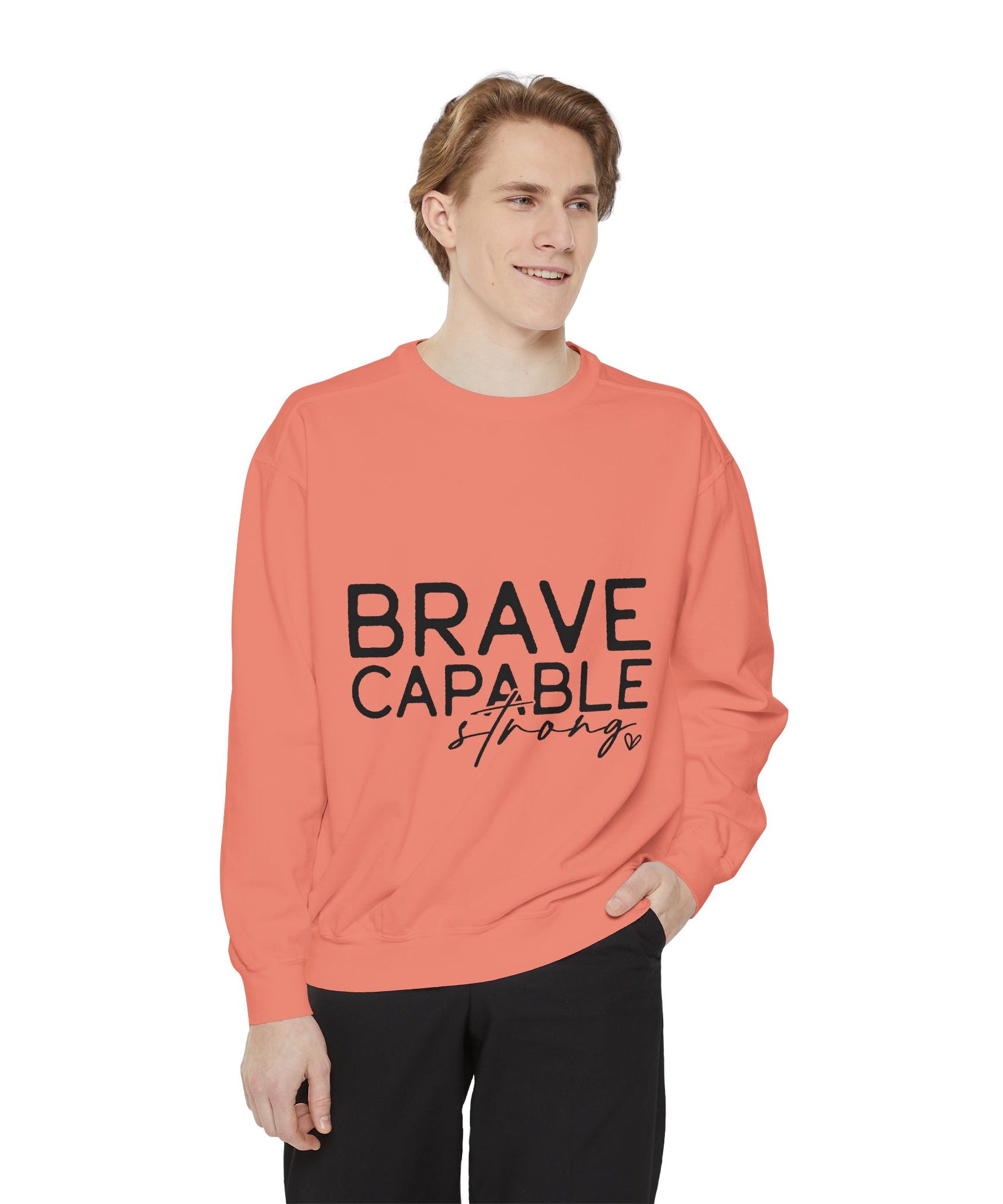 Minimalist Brave Capable Strong Crewneck Sweatshirt