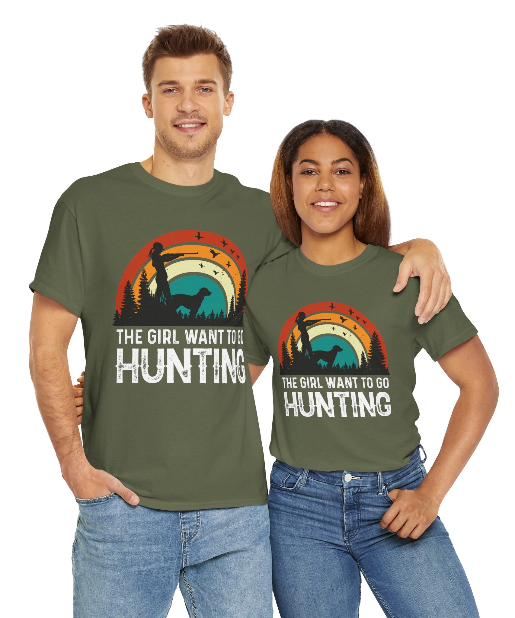 Retro Hunter Shirt – Birds & Pines