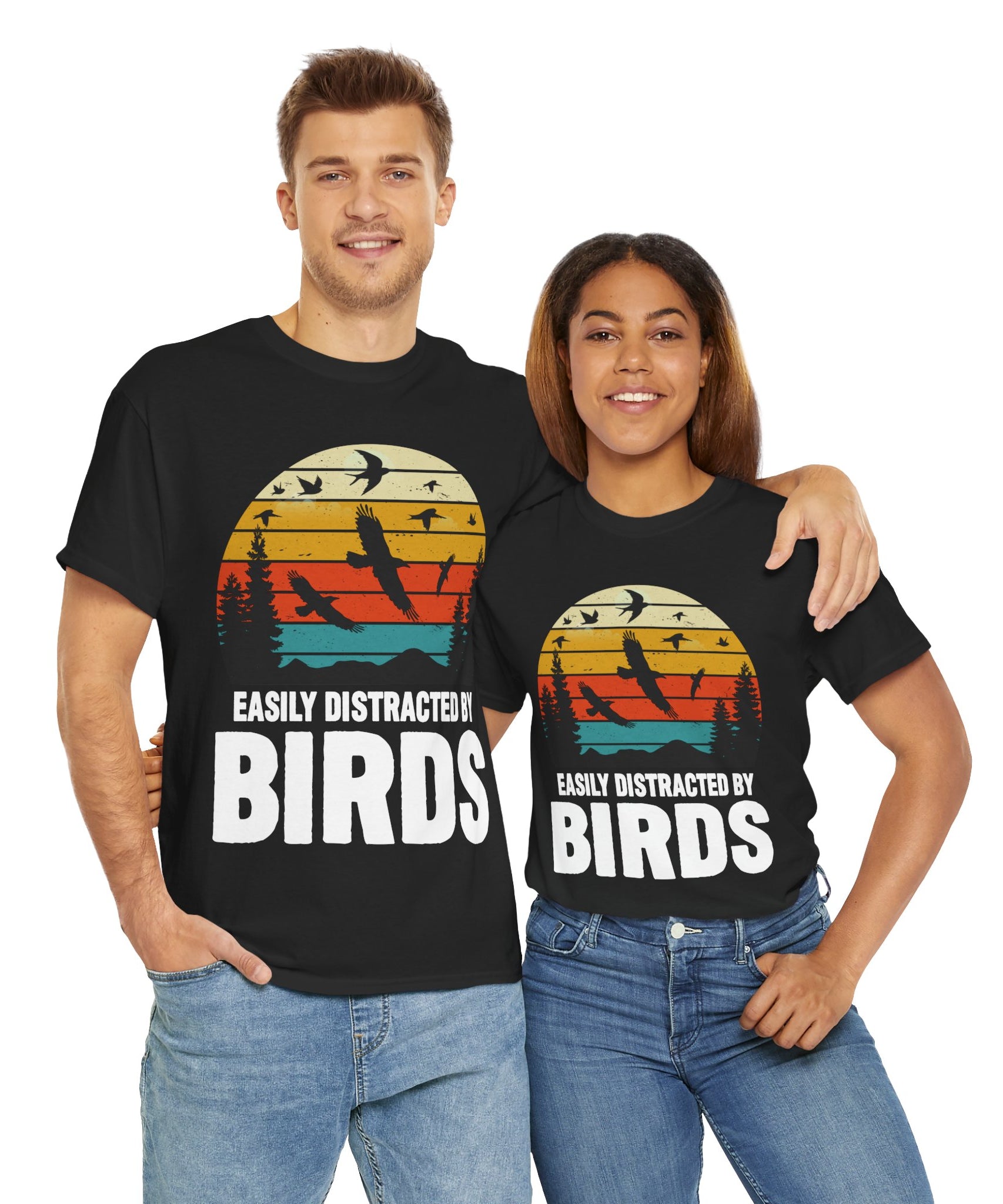 Retro Birds Lover Tee - Distracted Design
