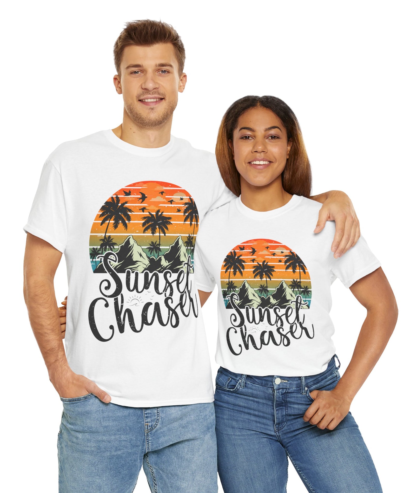 Sunset Surf Tee – Tropical & Mountain Vibes