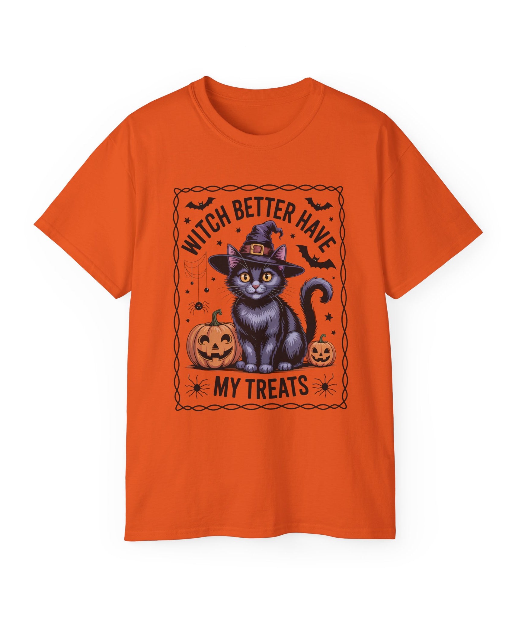 Spooky Witch Cat Tee - Halloween Season Wear | Gallory Hive