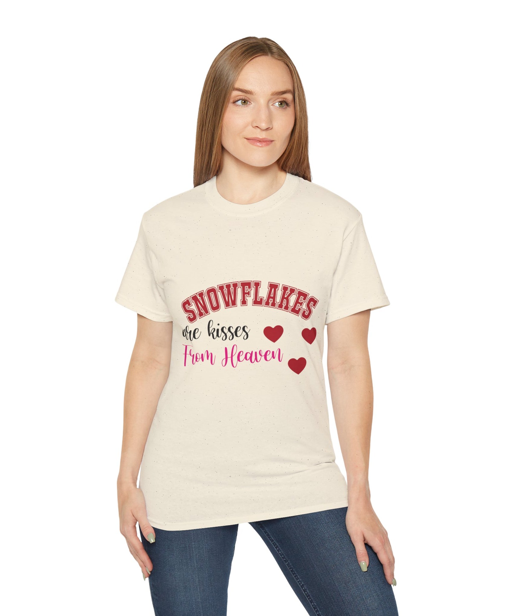 Snowflakes & Hearts Christmas T-Shirt | Gallory Hive