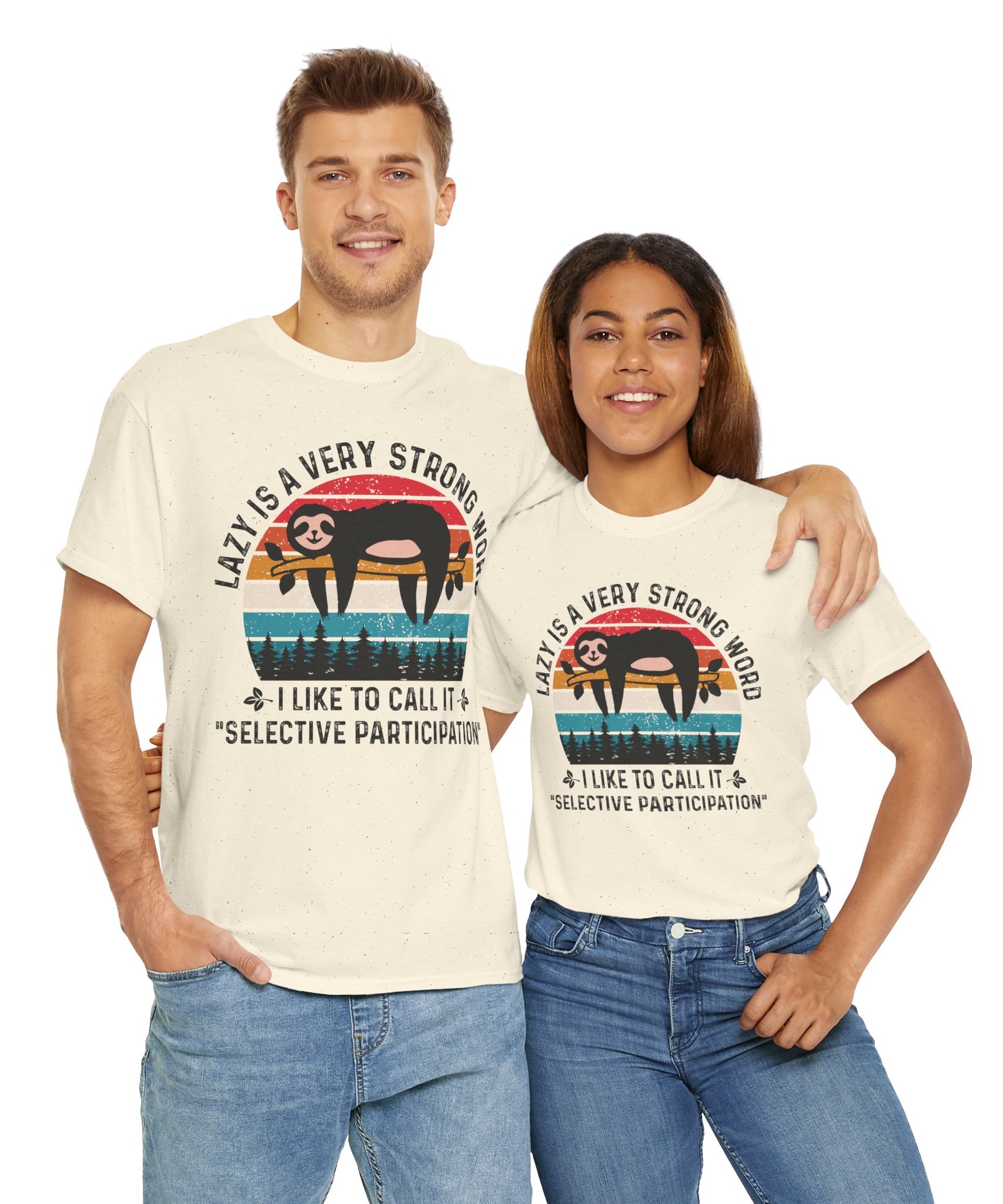 Sloth Hiking Team Retro Sunset Tee