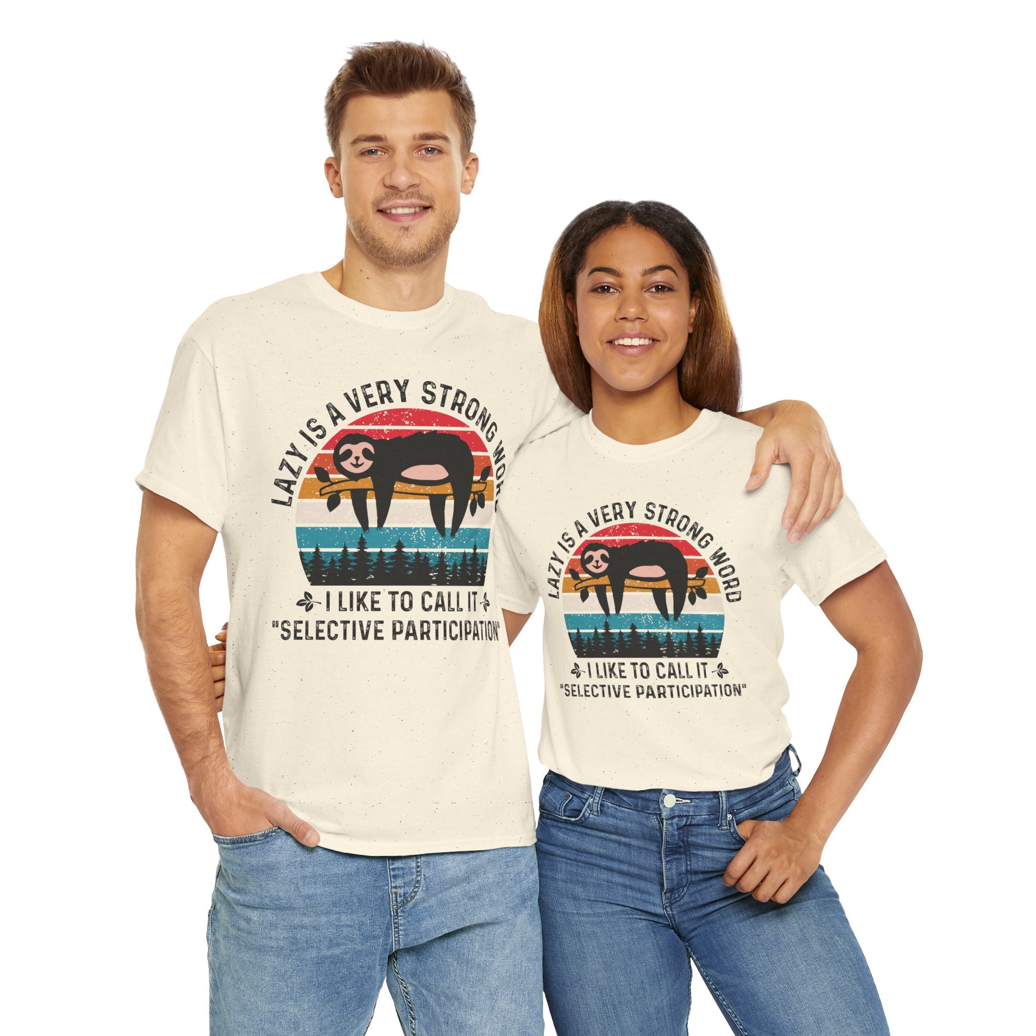 Sloth Hiking Team Retro Sunset Tee