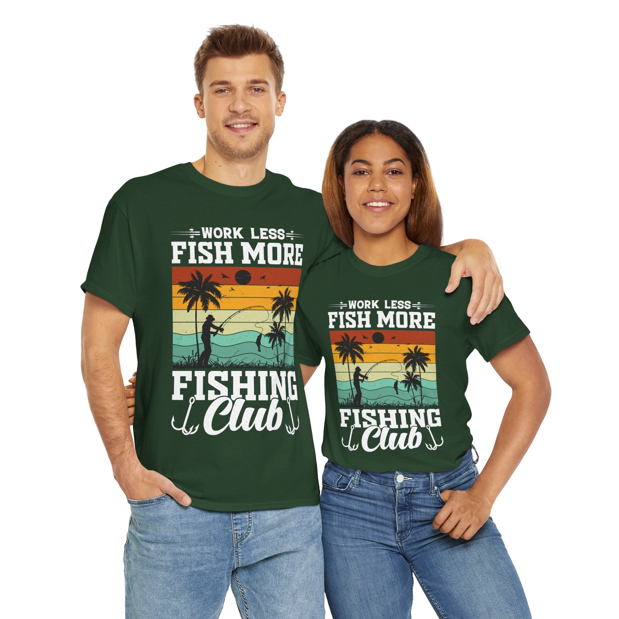 Retro Fisherman Sunset T-Shirt