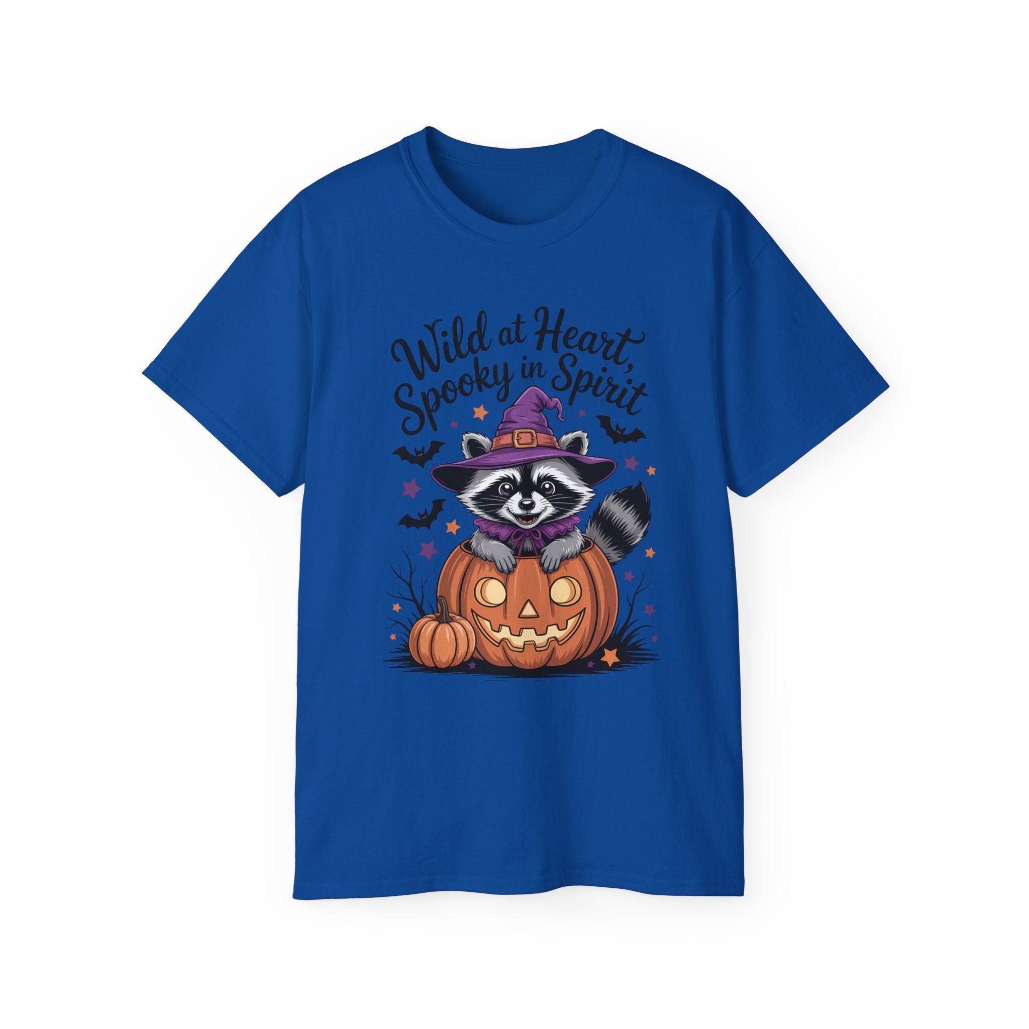 Spooky Raccoon in Pumpkin T-Shirt