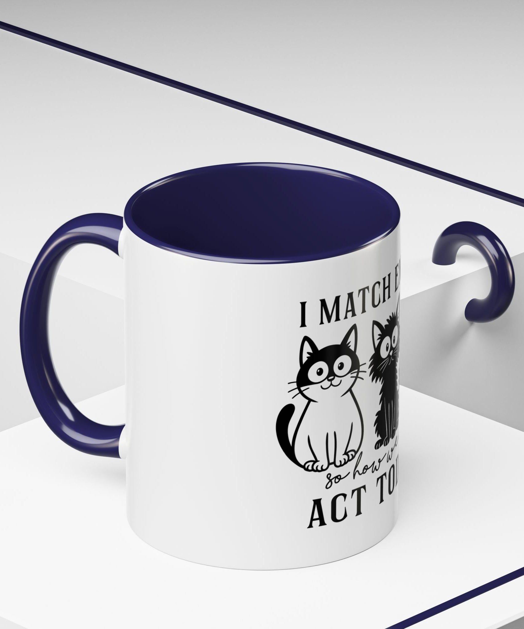 Quirky Cat Coffee Mug, Fun Kitty Mug for Cat Lovers, Gift for Pet Owners, Unique Cat-Themed Drinkware, Cute Cat Lover Present