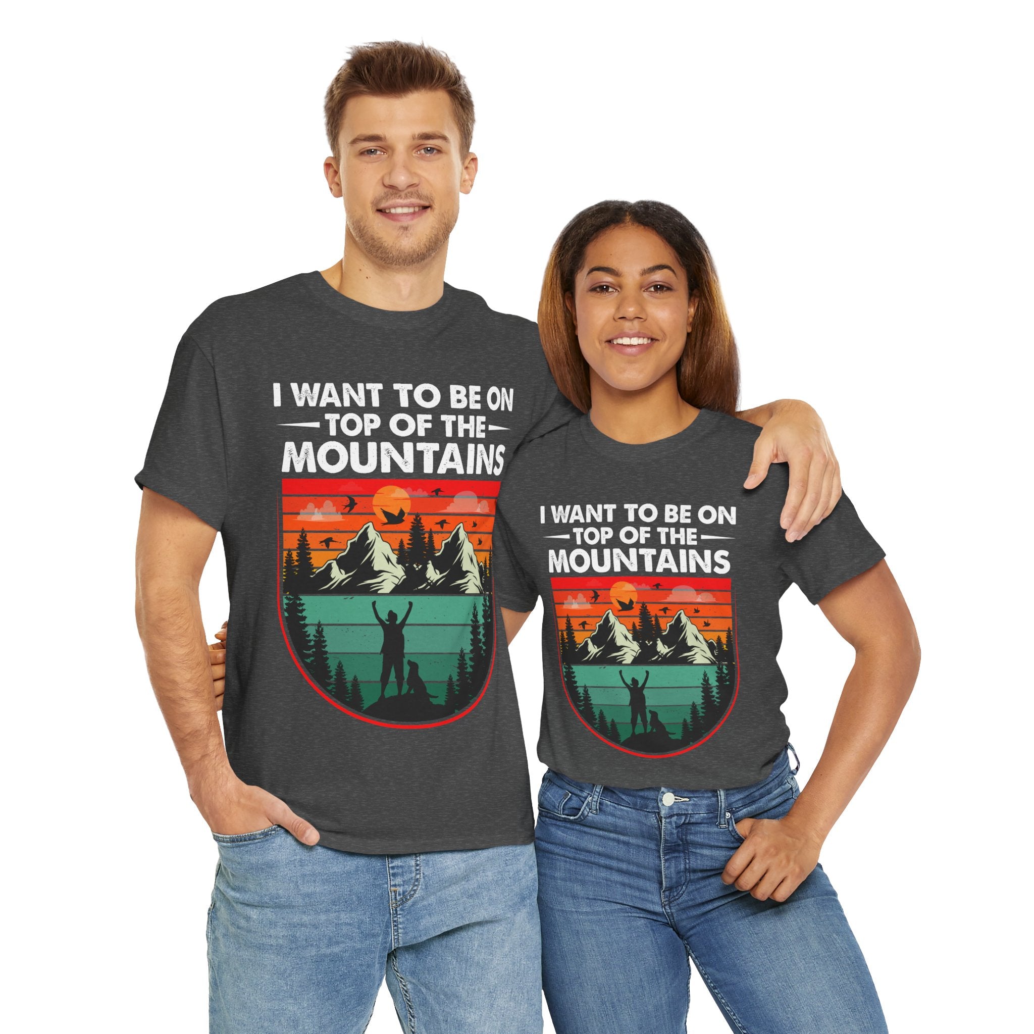 Retro Mountains T-Shirt - Adventure Vibes Tee