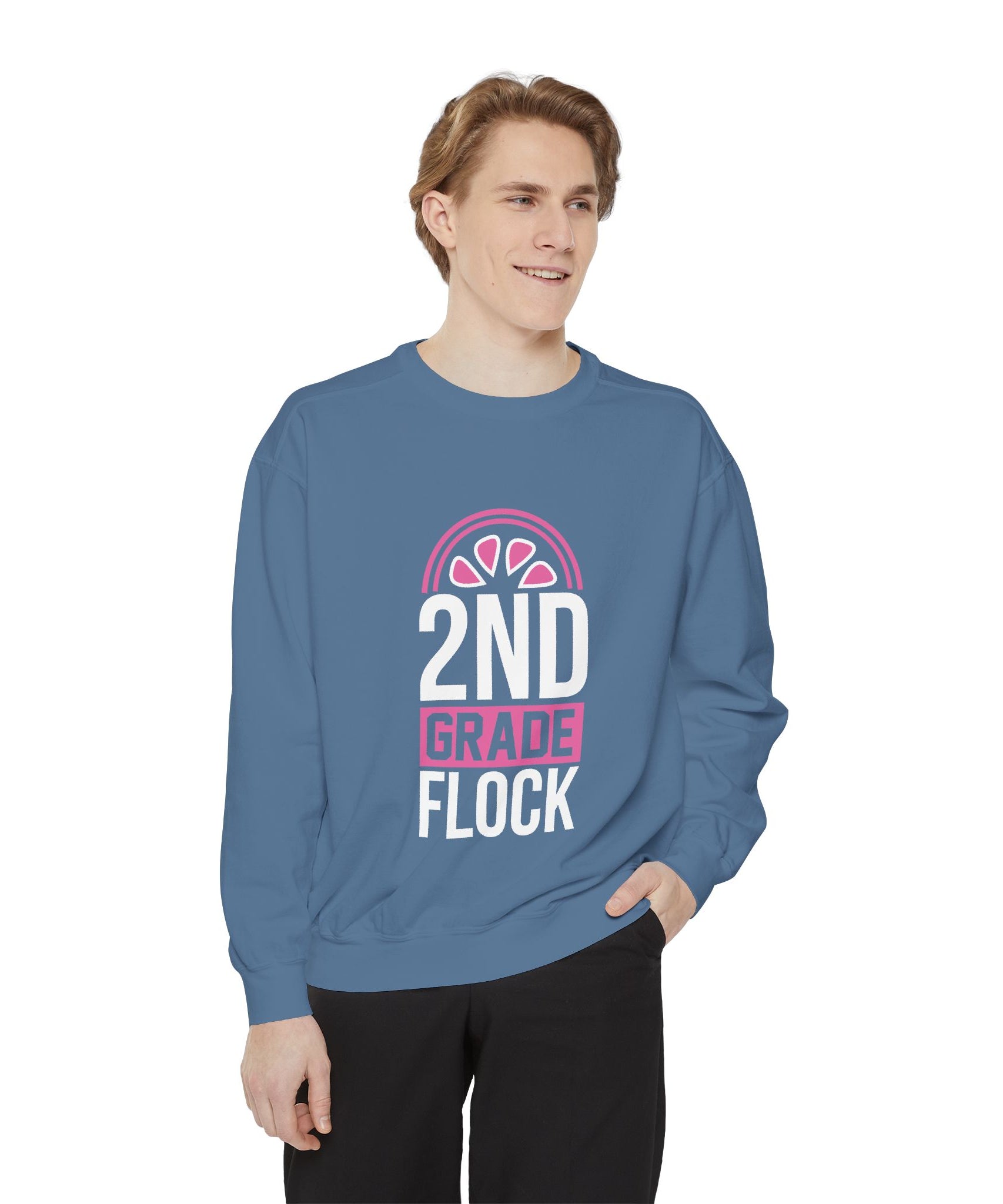 Unisex 2nd Grade Flock Sweatshirt | Perfect for Teachers, Back to School, Classroom, Gift for Kids, Cozy Style