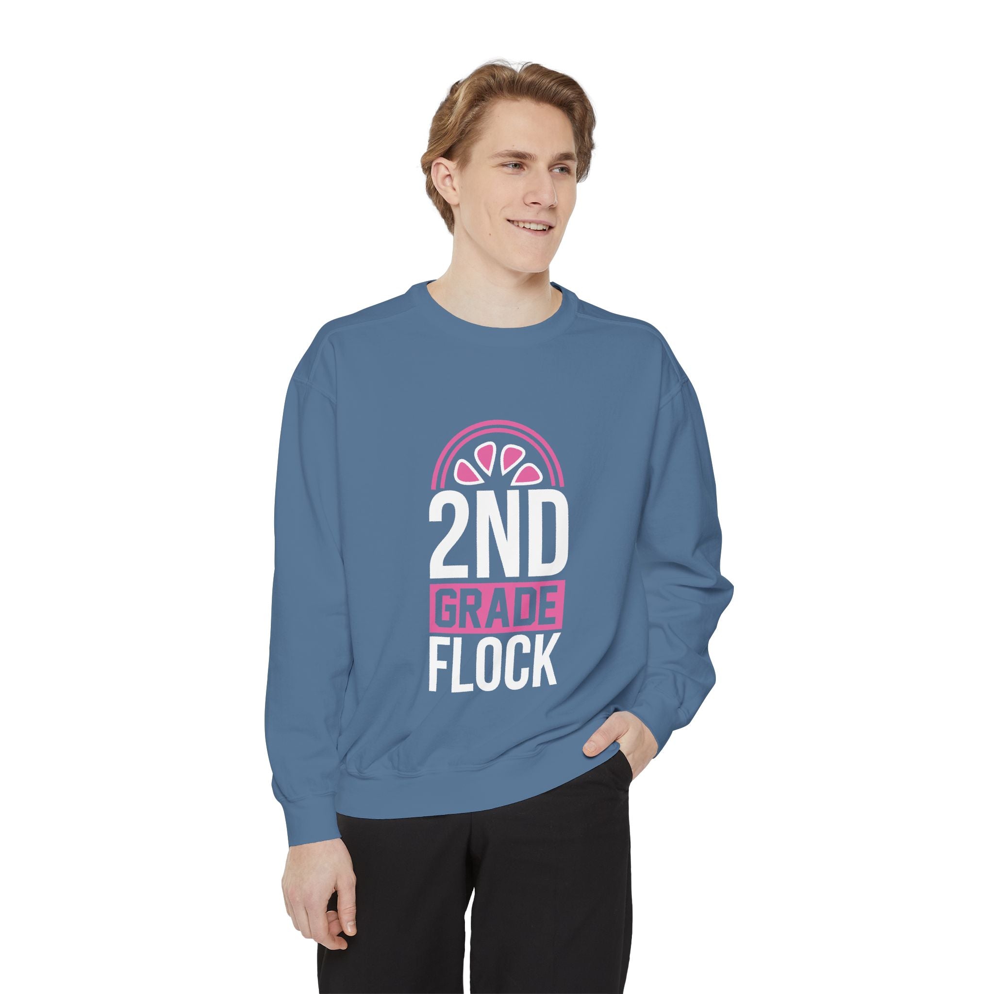 Unisex 2nd Grade Flock Sweatshirt | Perfect for Teachers, Back to School, Classroom, Gift for Kids, Cozy Style