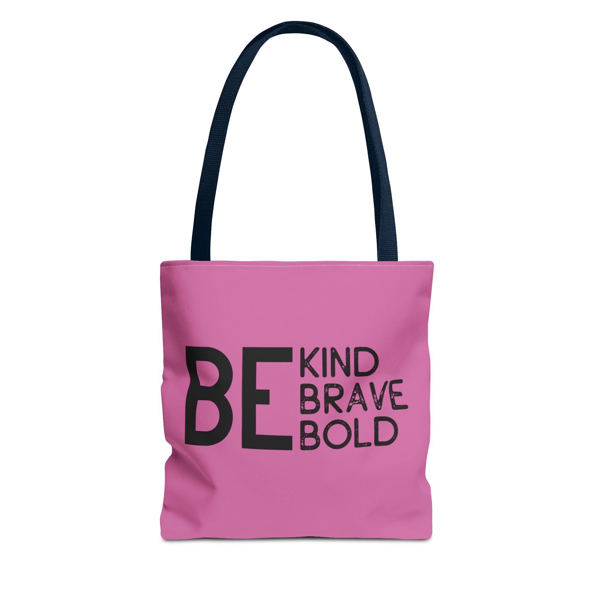 Inspirational Tote Bag - Be Kind Brave Bold - Eco-Friendly Carryall - Light Pink