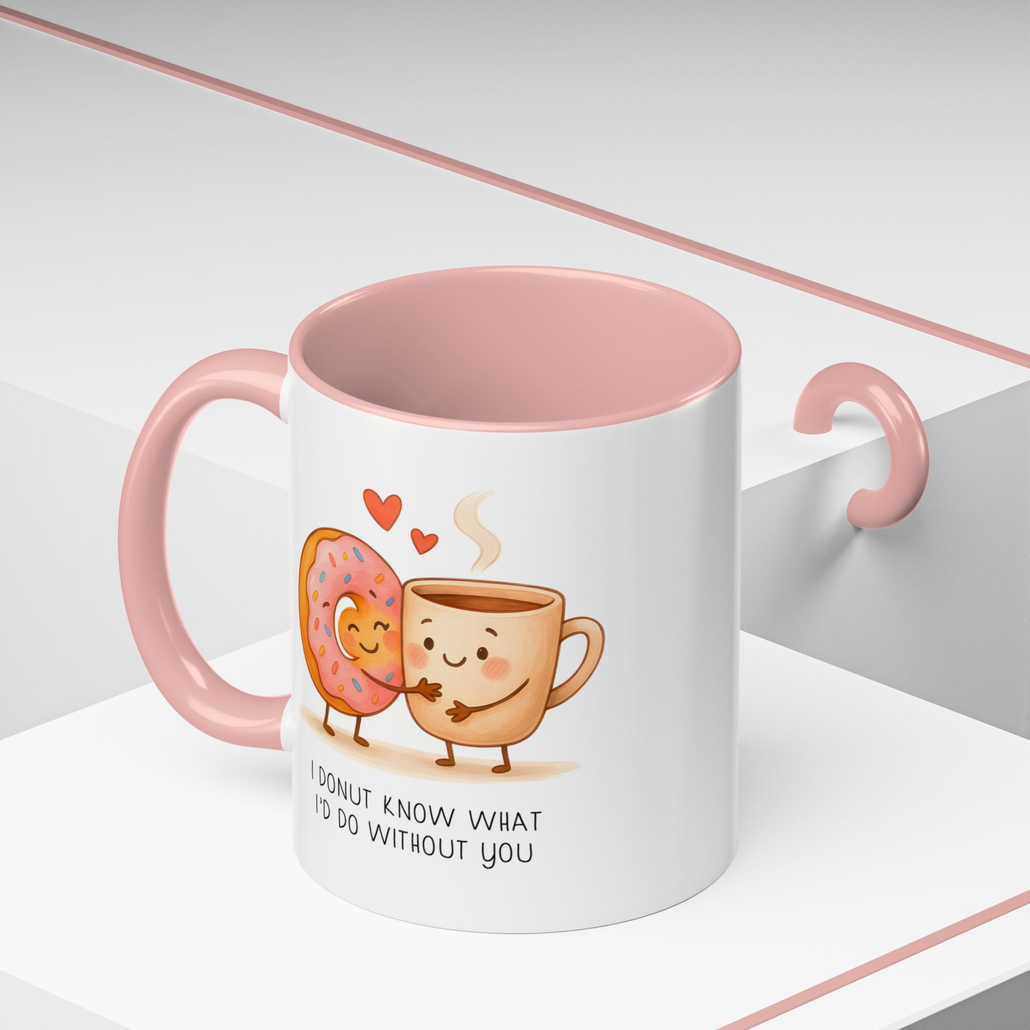 Cute Donut and Coffee Love Ceramic Mug | Gallory Hive