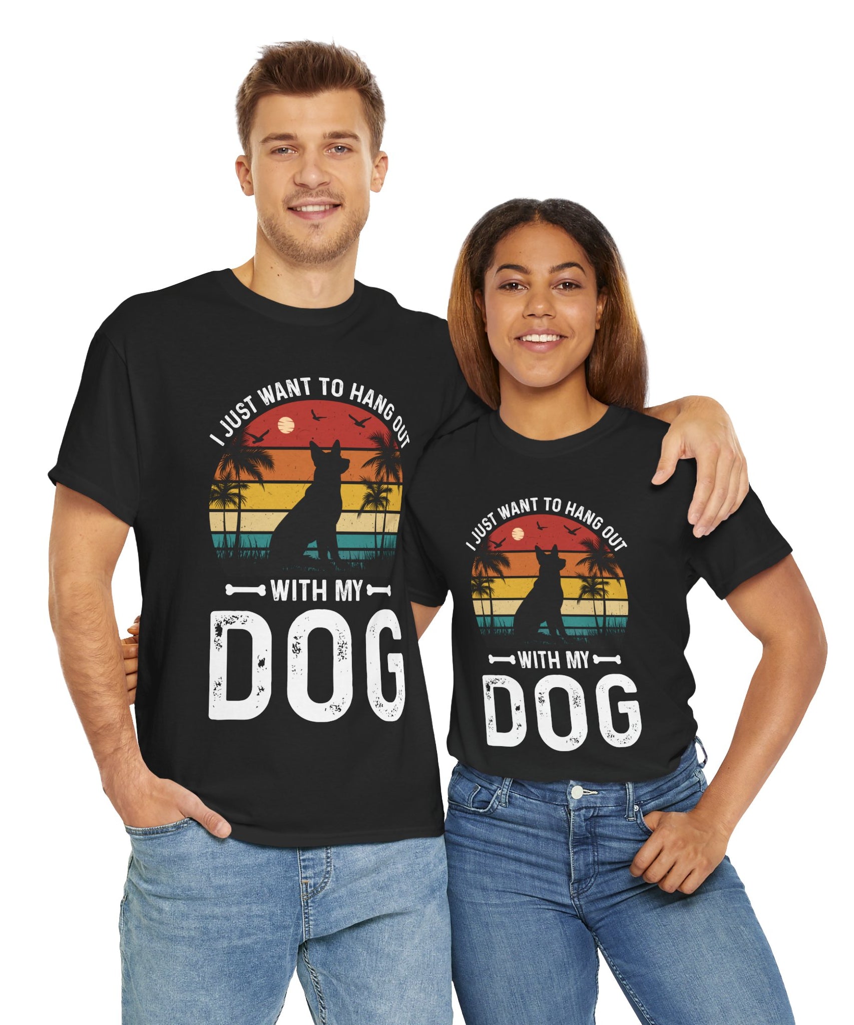 Retro Dog T-Shirt - Beach Hangout Design