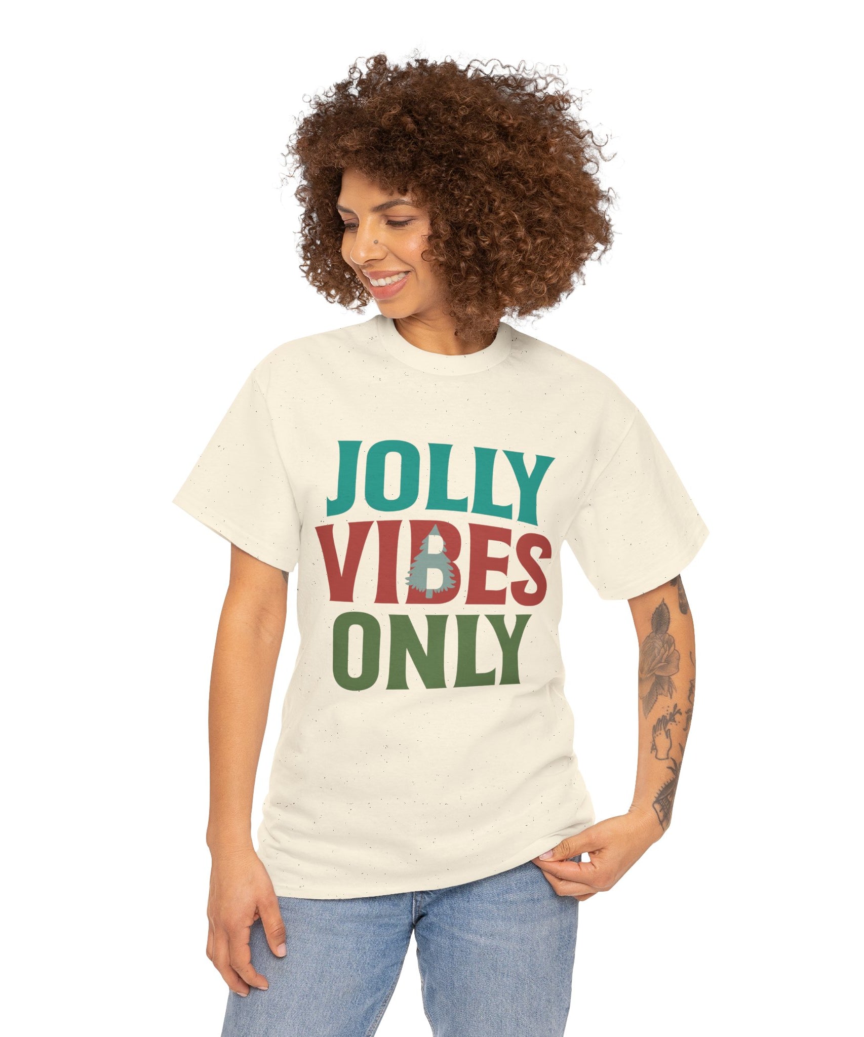 Festive Jolly Vibes Christmas T-Shirt | Gallory Hive