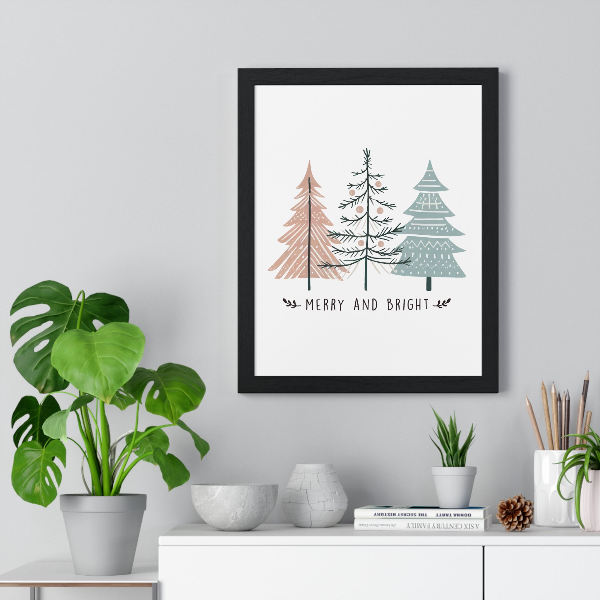 Merry and Bright Framed Wall Decor