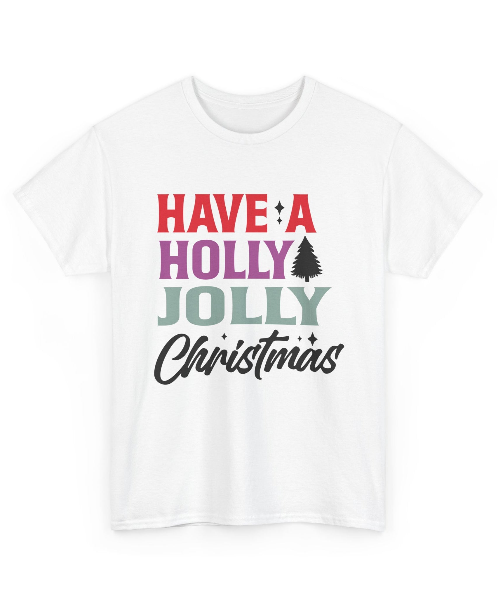 Festive Holly Jolly Christmas Graphic Tee | Gallory Hive