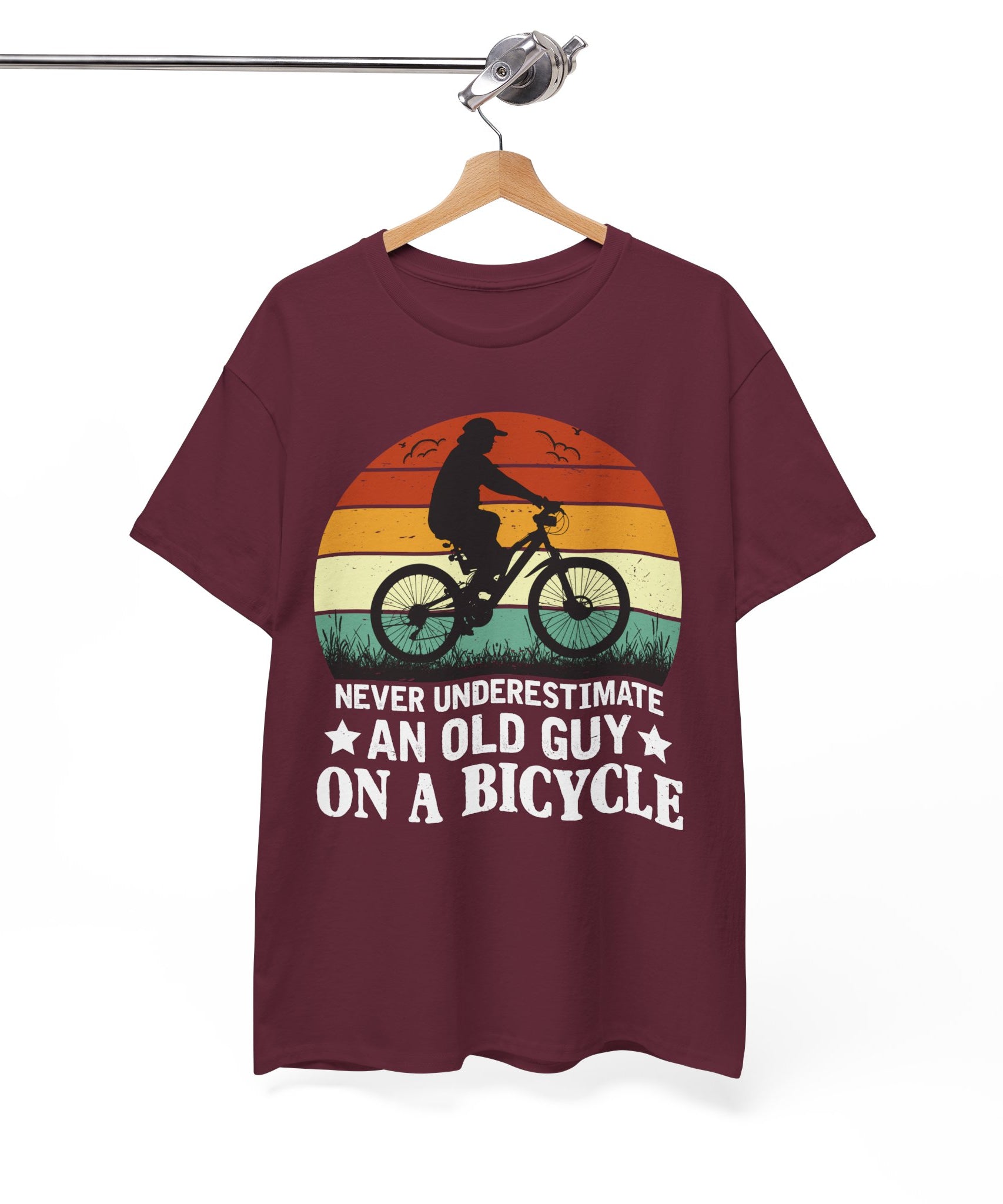 Retro Old Guy On Bicycle Shirt