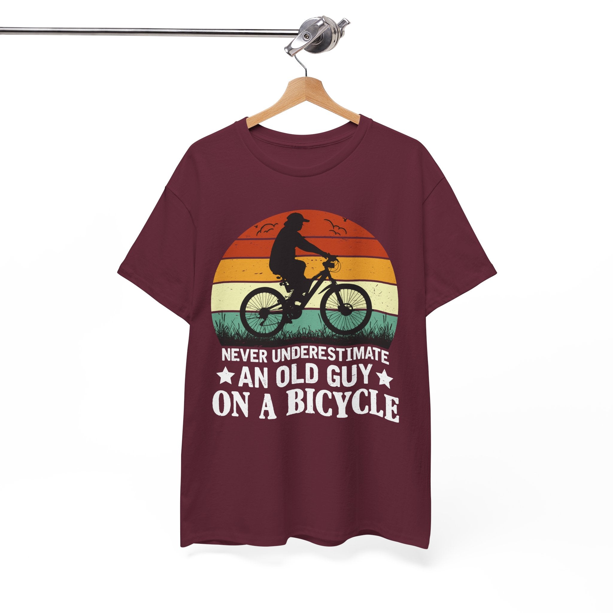Retro Old Guy On Bicycle Shirt
