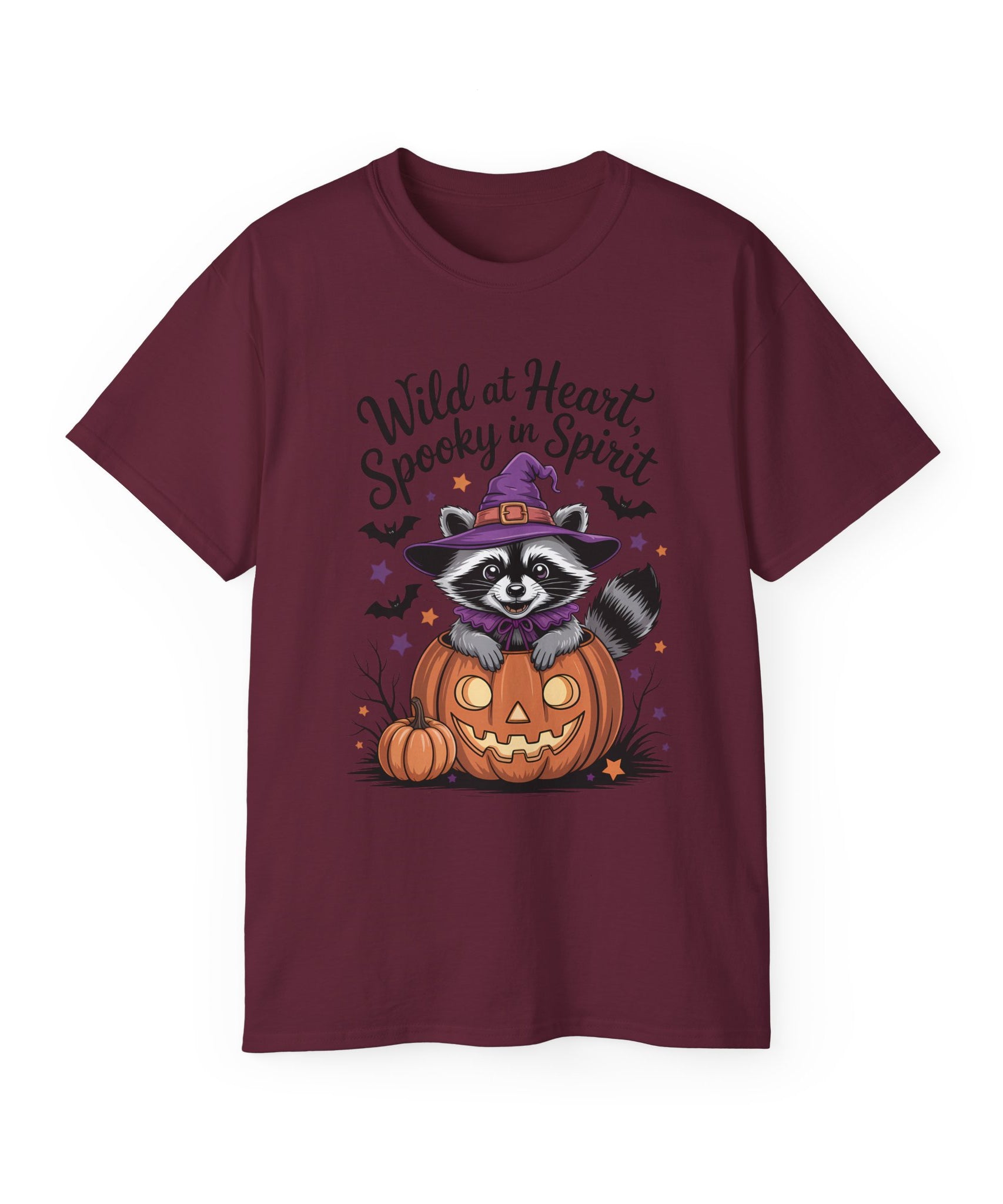Spooky Raccoon in Pumpkin T-Shirt ~ Gallory Hive