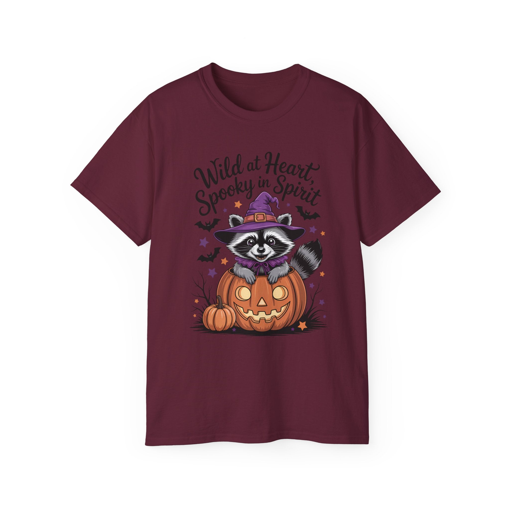 Spooky Raccoon in Pumpkin T-Shirt ~ Gallory Hive