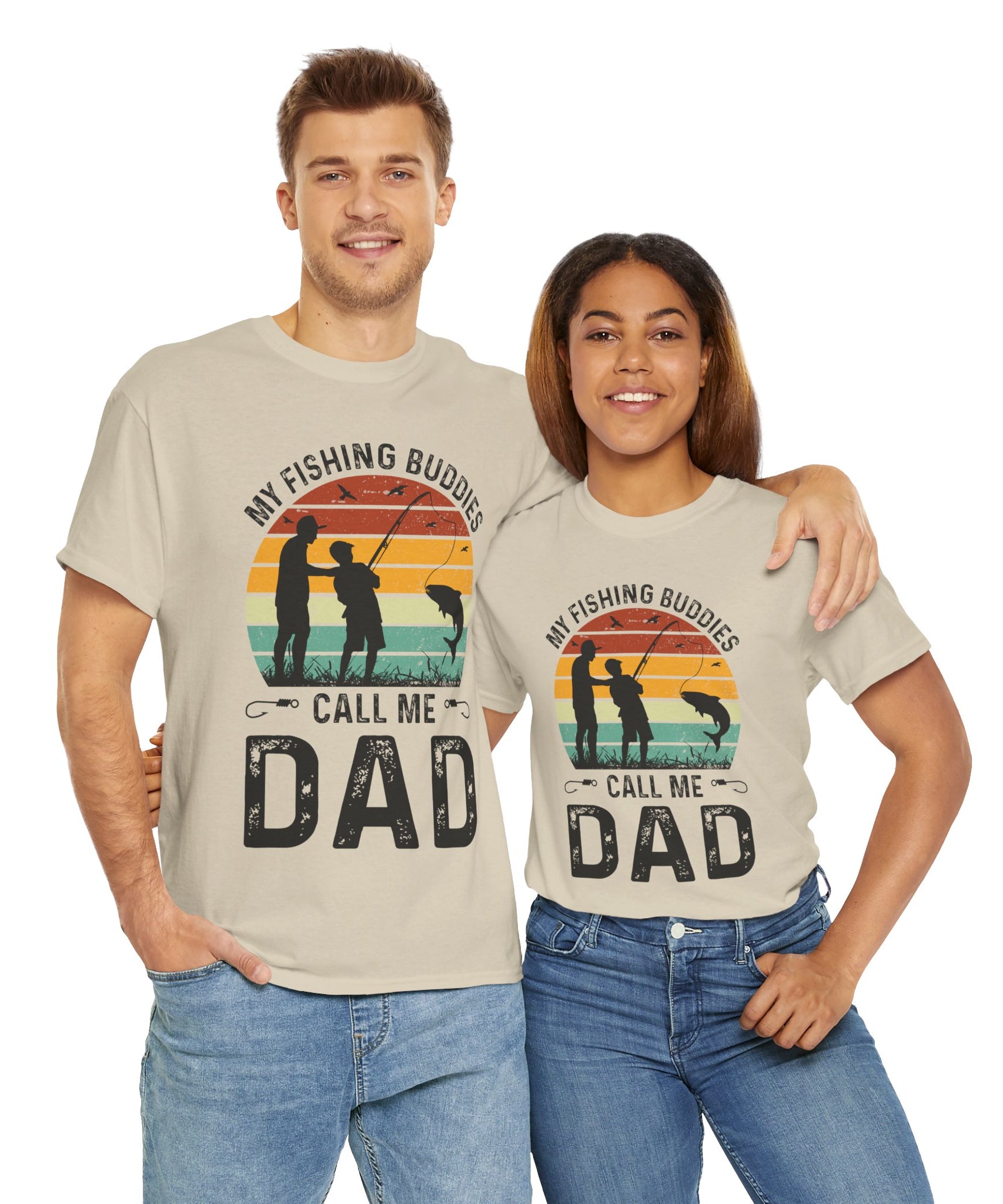 Vintage Dad & Kid Fishing Shirt