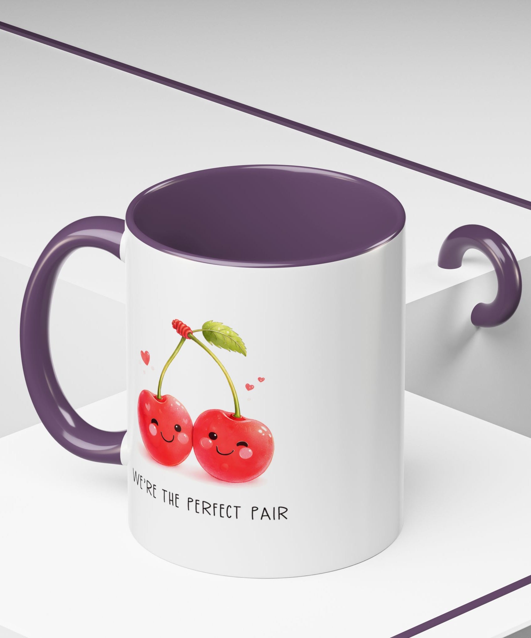 Funny Cherry Couple Ceramic Coffee Mug | Gallory Hive