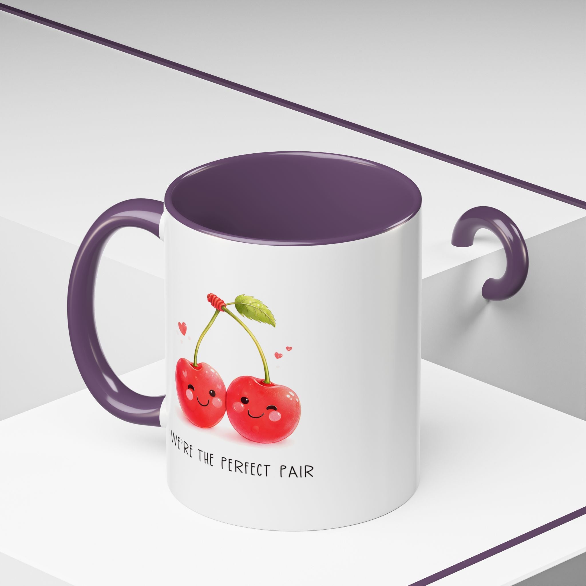 Funny Cherry Couple Ceramic Coffee Mug | Gallory Hive