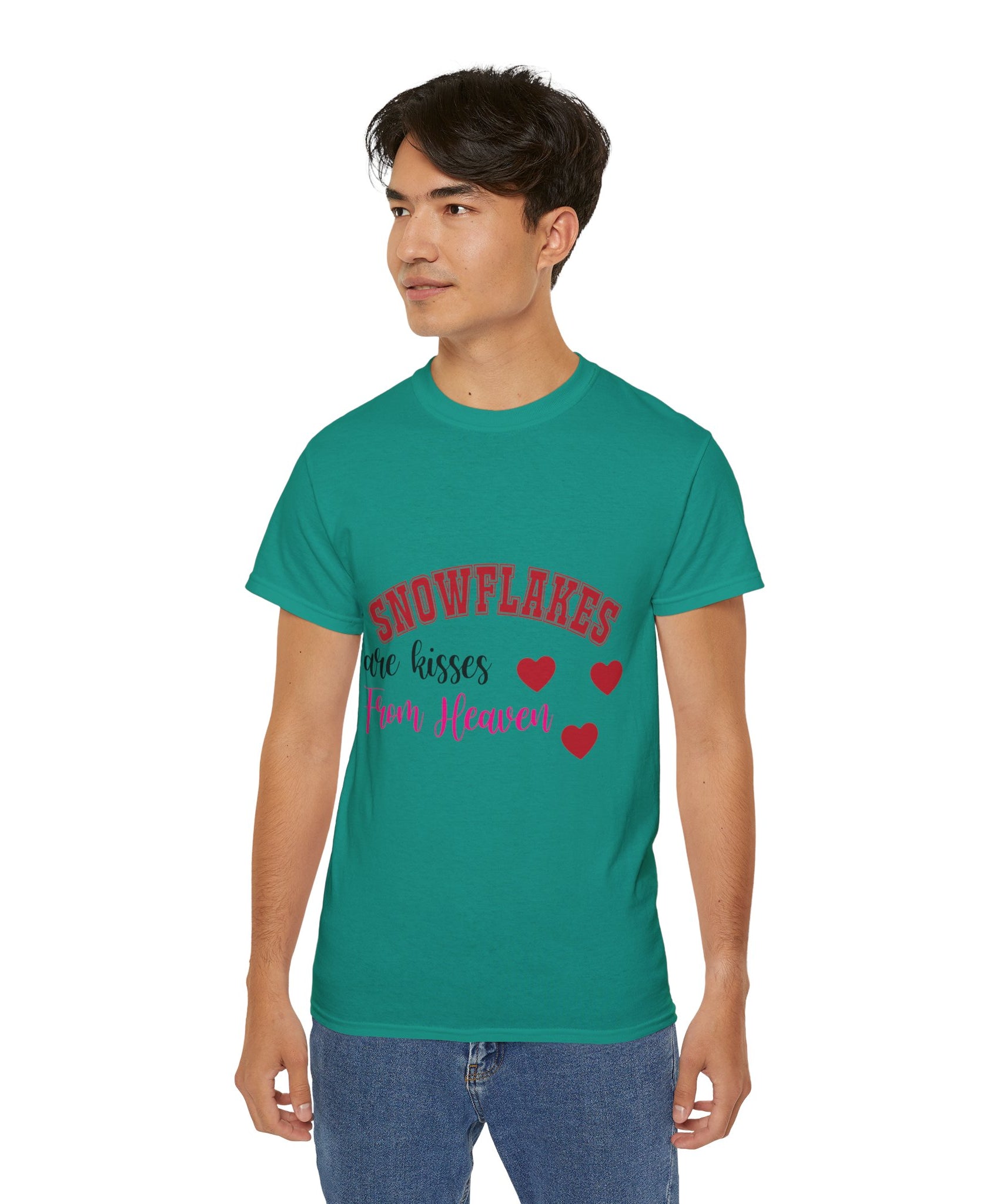 Snowflakes & Hearts Christmas T-Shirt | Gallory Hive