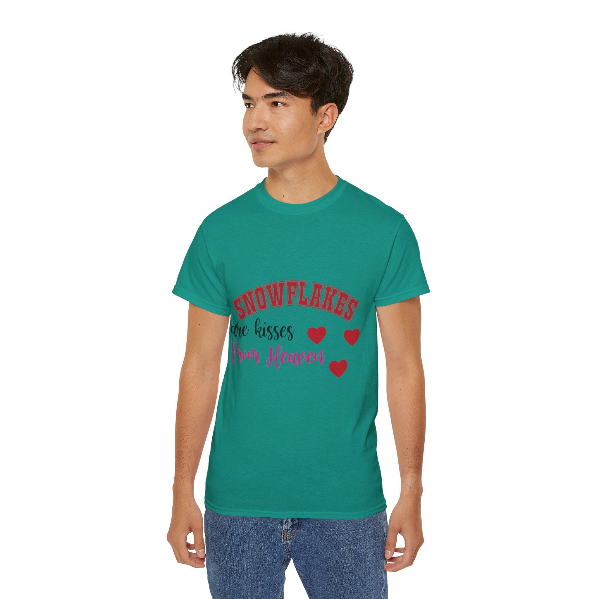 Snowflakes & Hearts Christmas T-Shirt | Gallory Hive